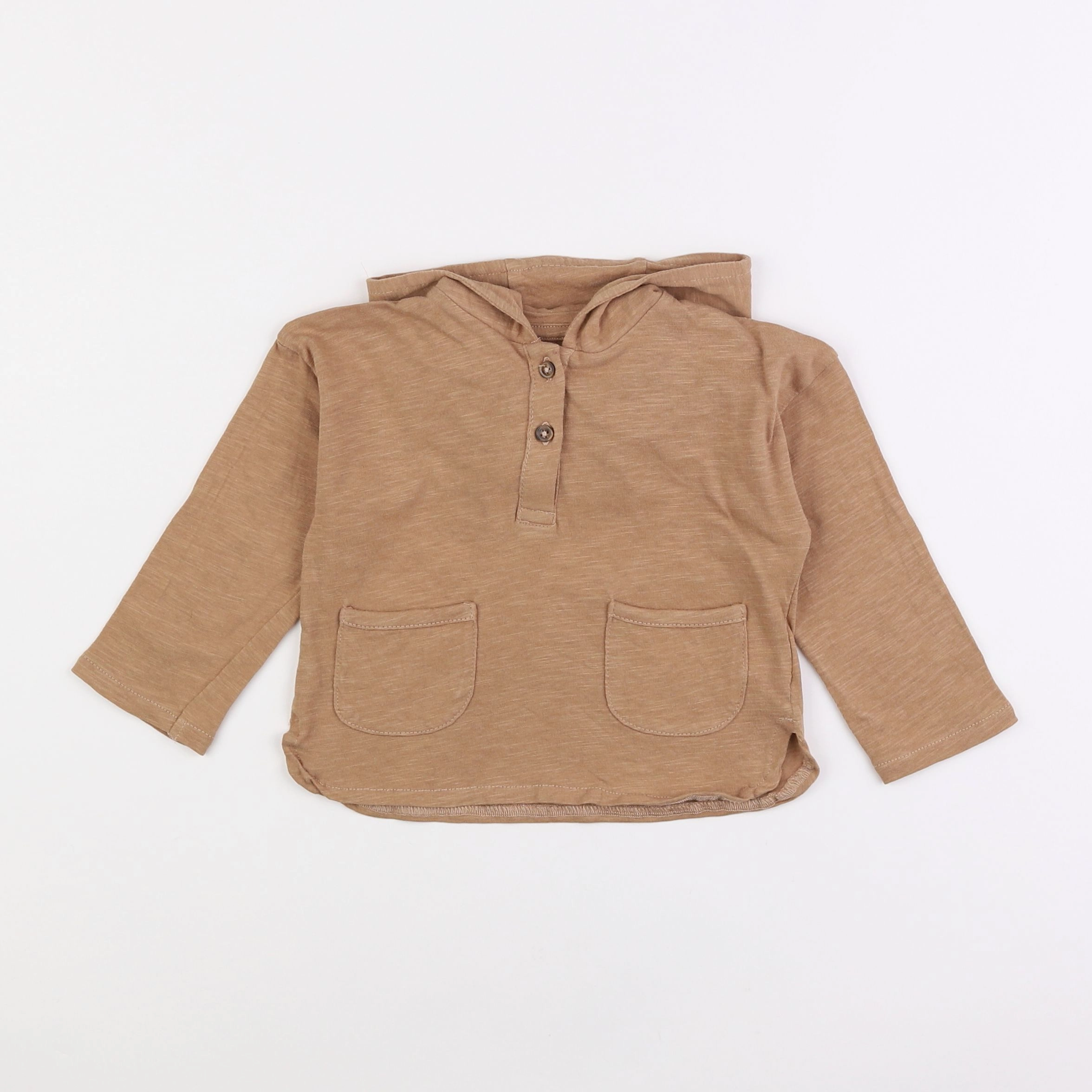 Vertbaudet - tee-shirt marron - 18 mois