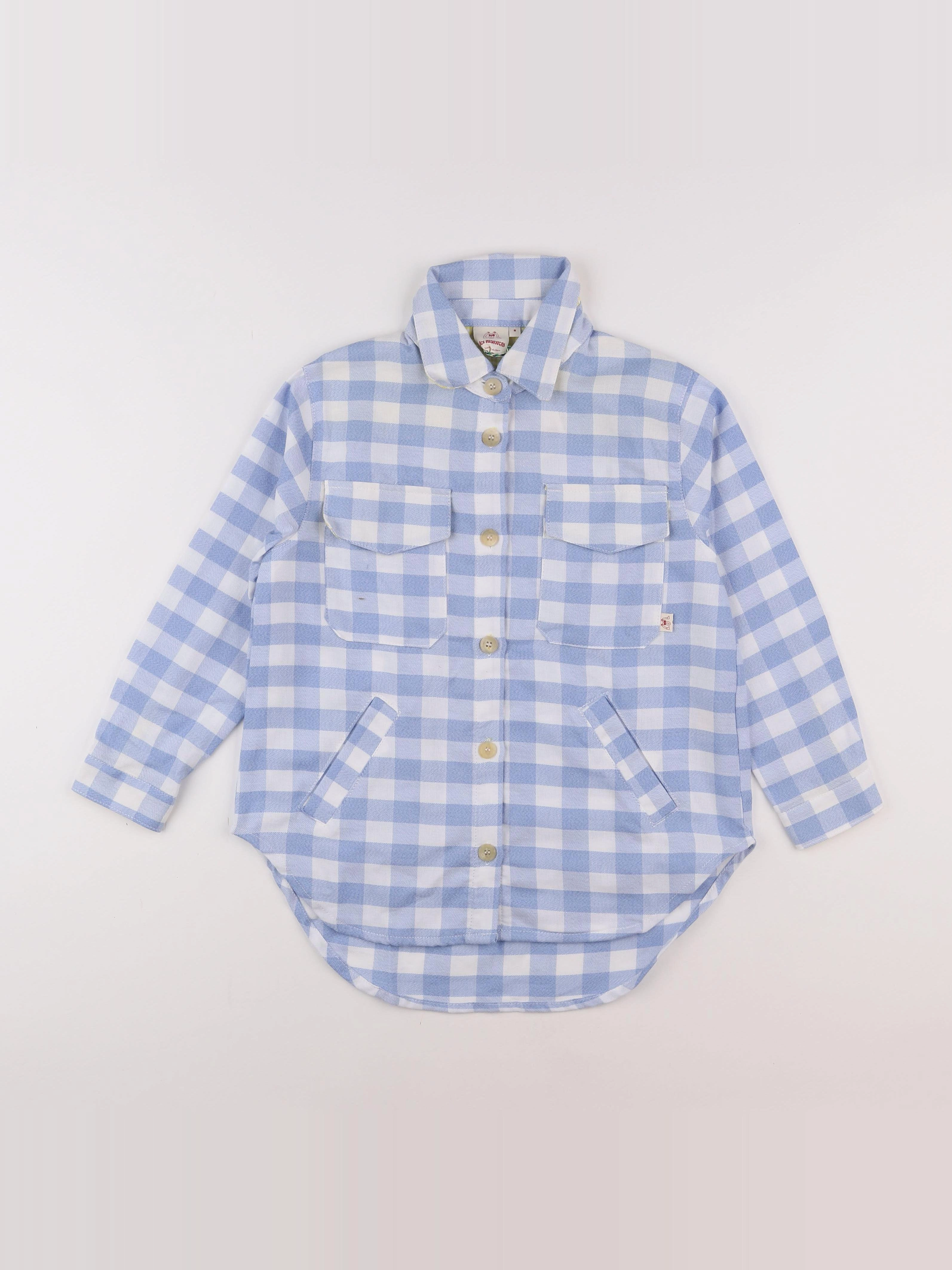 Les Marsiens - Surchemise Orion vichy bleu - 8 ans