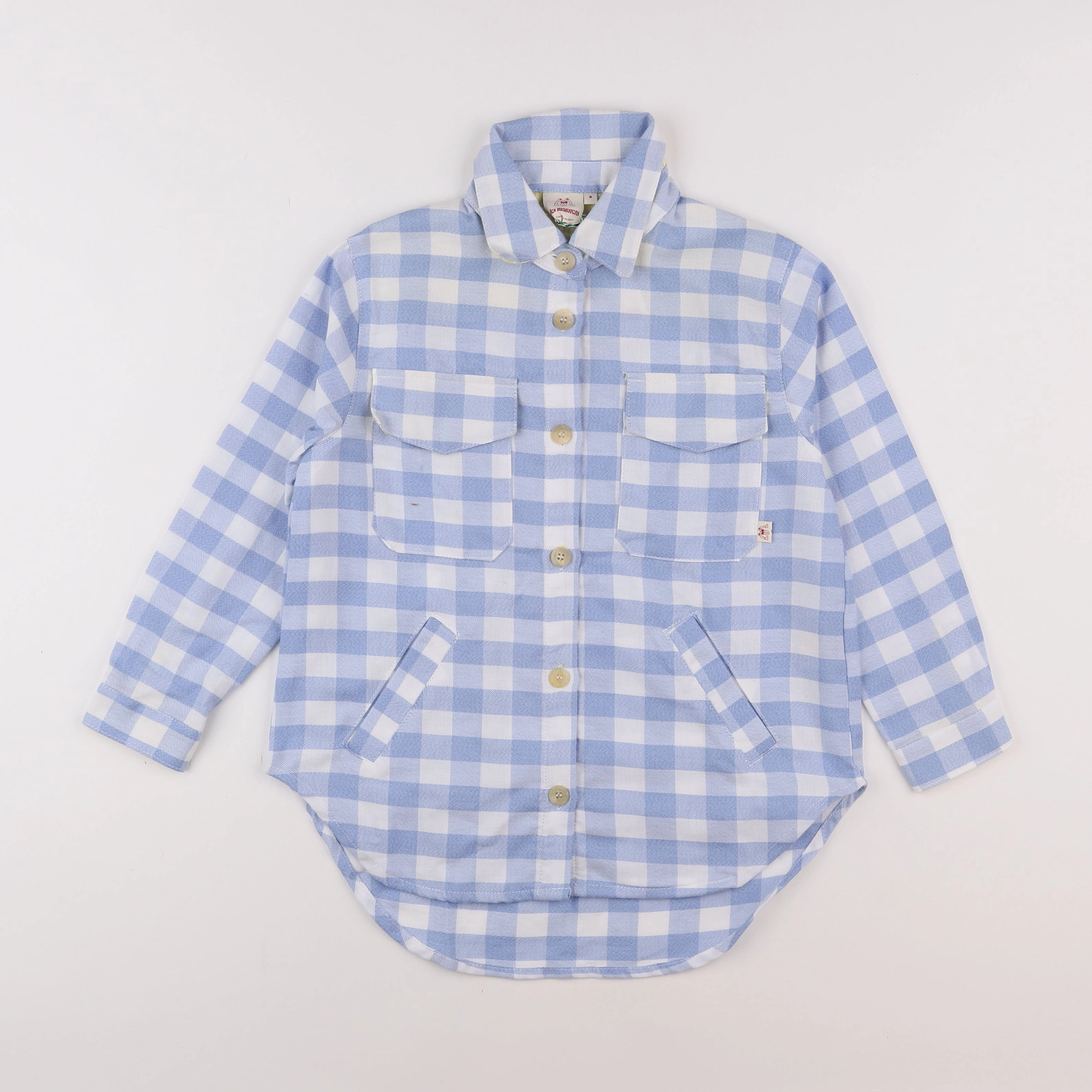 Les Marsiens - Surchemise Orion vichy bleu - 8 ans
