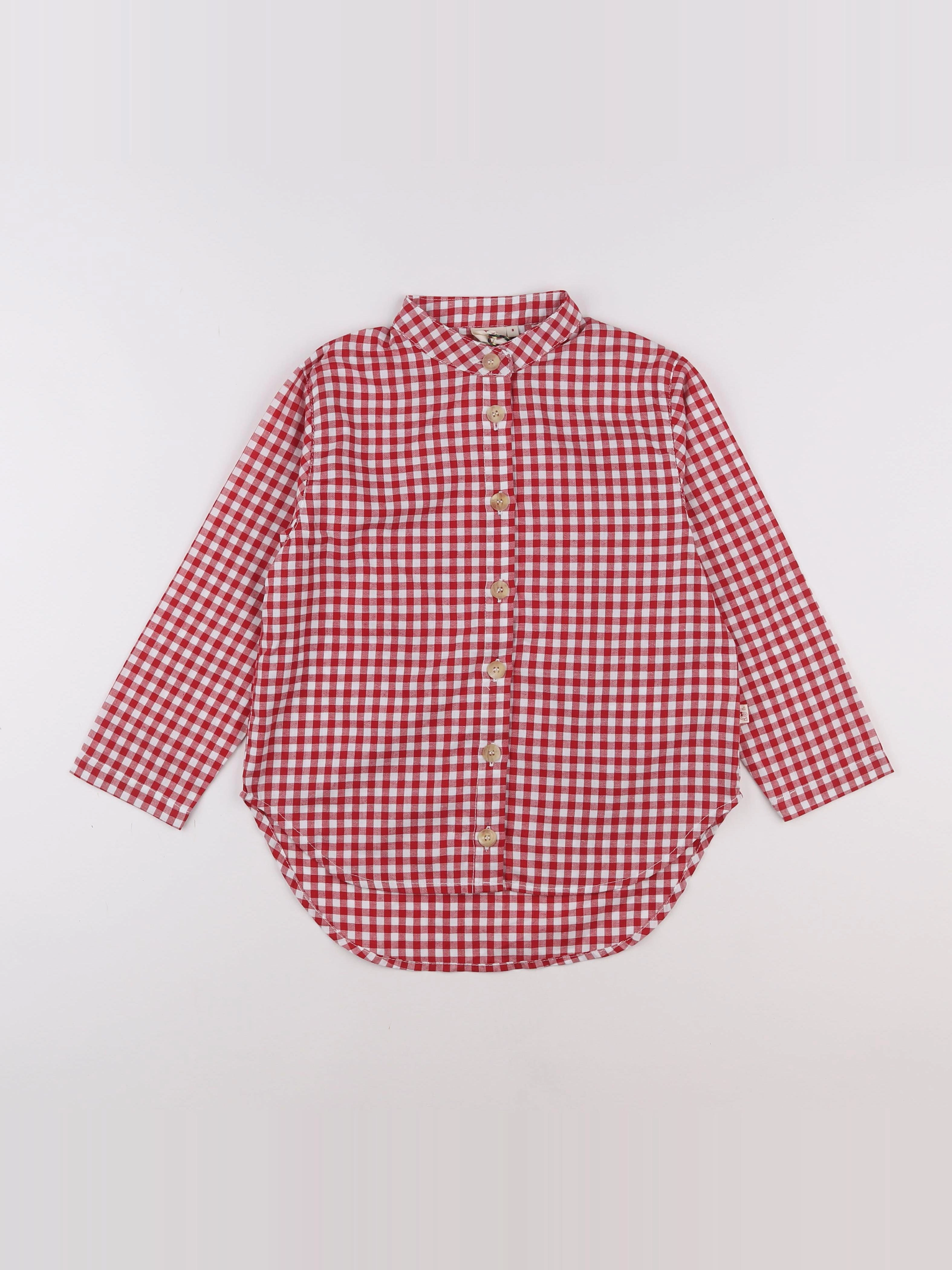 Les Marsiens - Chemise vichy rouge - 8 ans