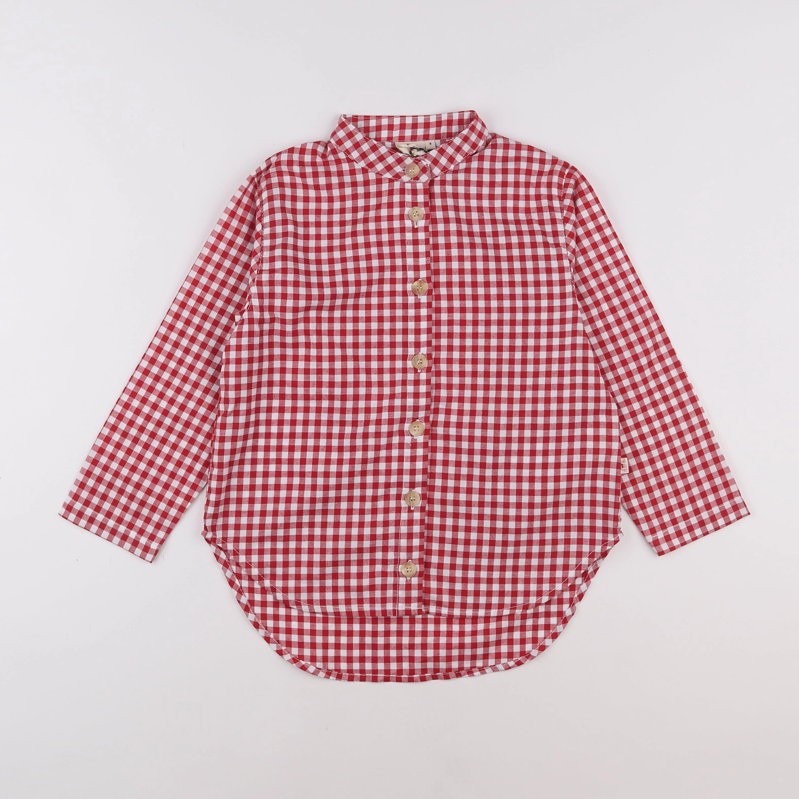 Les Marsiens - Chemise vichy rouge - 8 ans