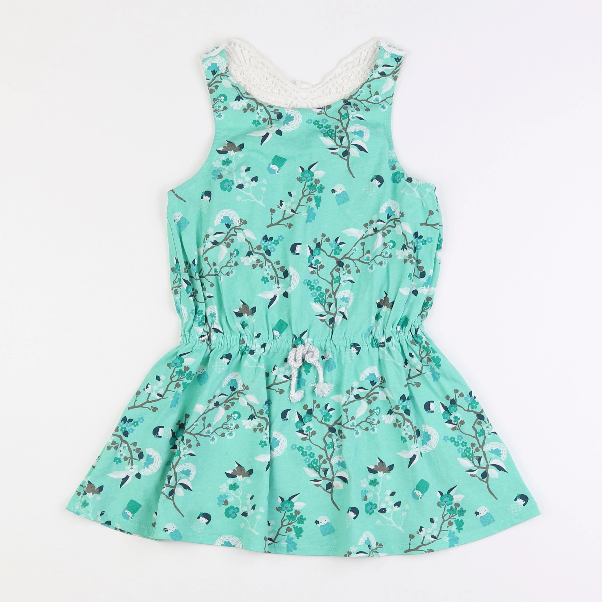 Vertbaudet - robe vert - 8 ans