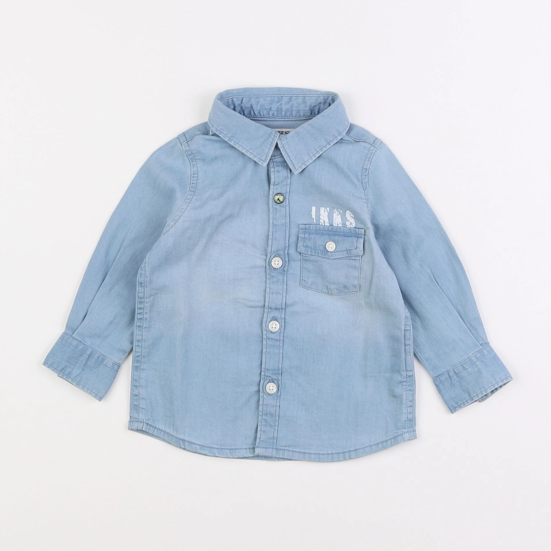 IKKS - chemise bleu - 6 mois