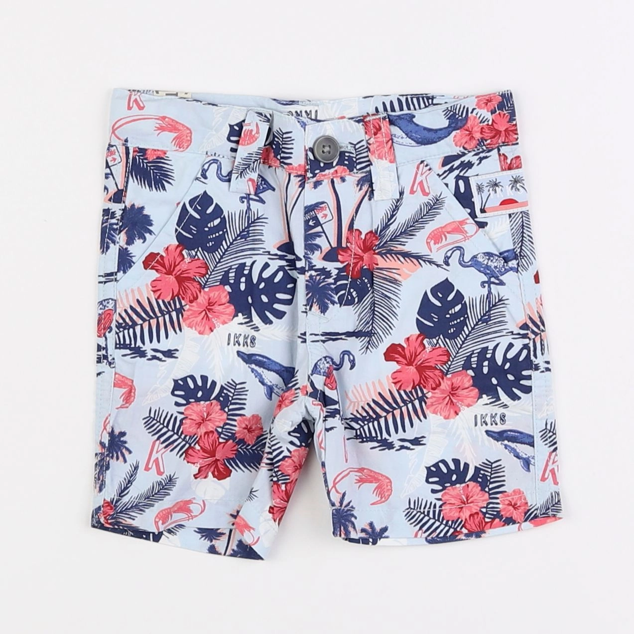 IKKS - short bleu, rose - 6 mois