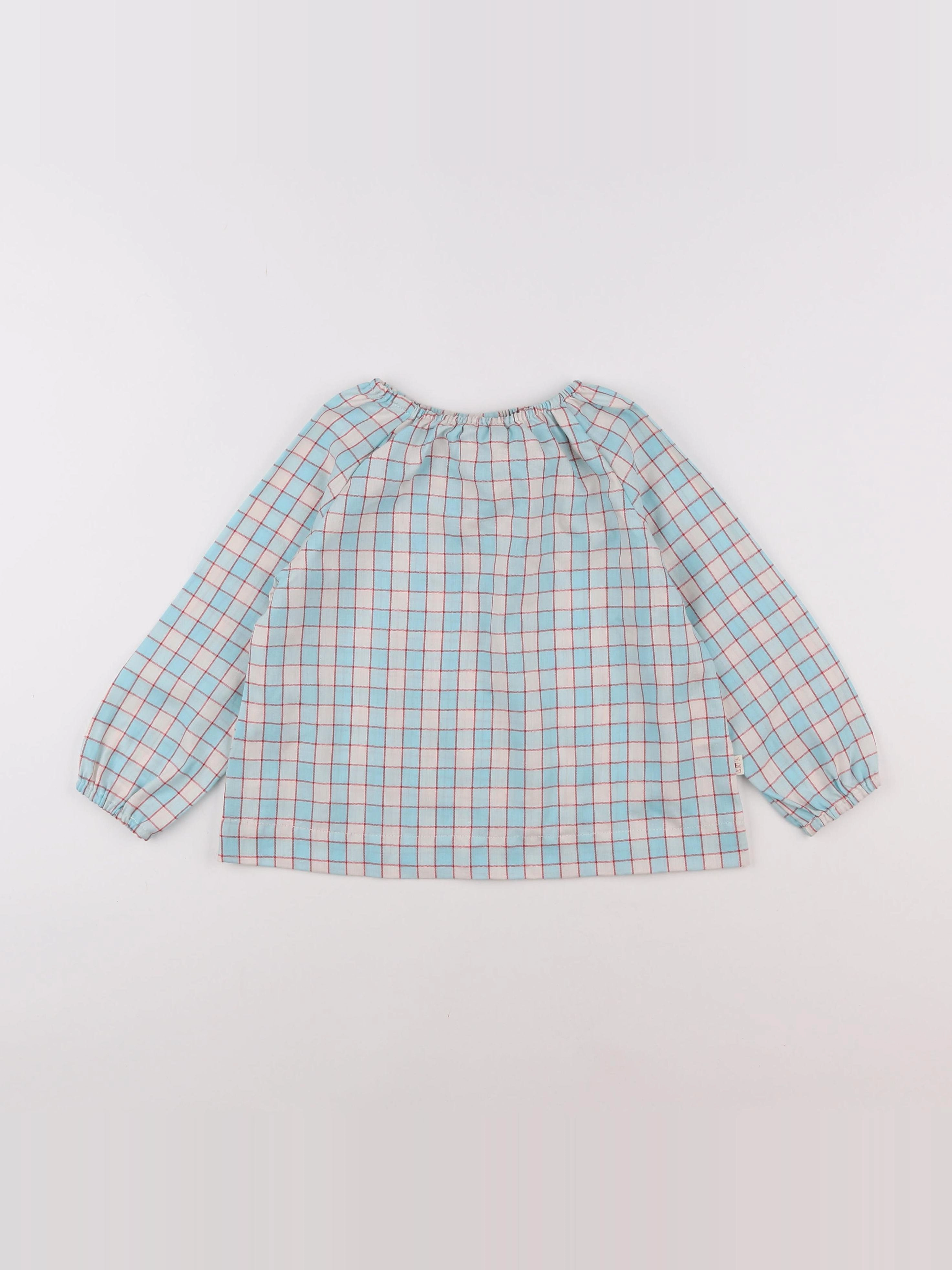 Les Marsiens - Blouse Celedon bleu - 4 ans