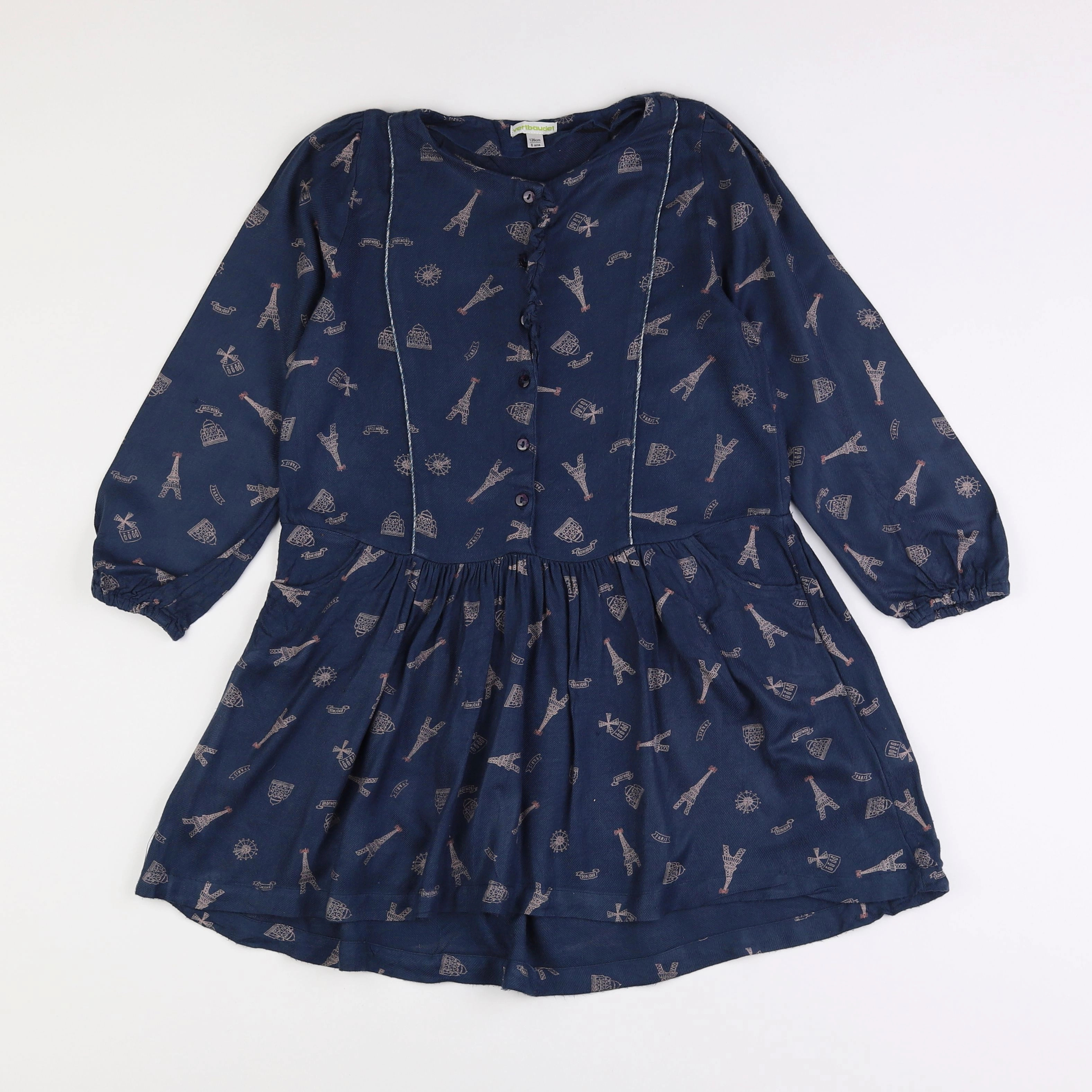 Vertbaudet - robe bleu - 8 ans