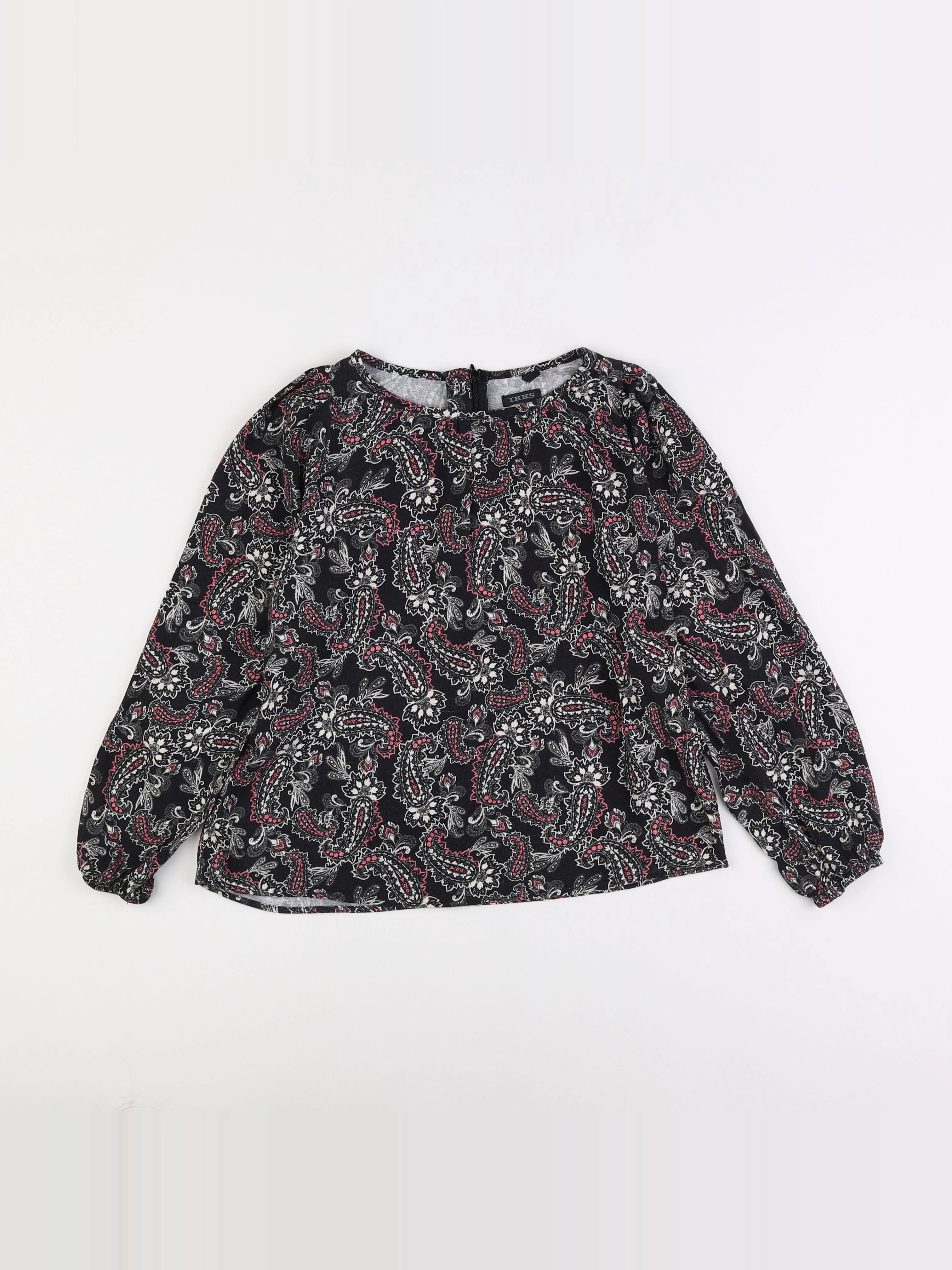 IKKS - blouse noir, rose - 8 ans