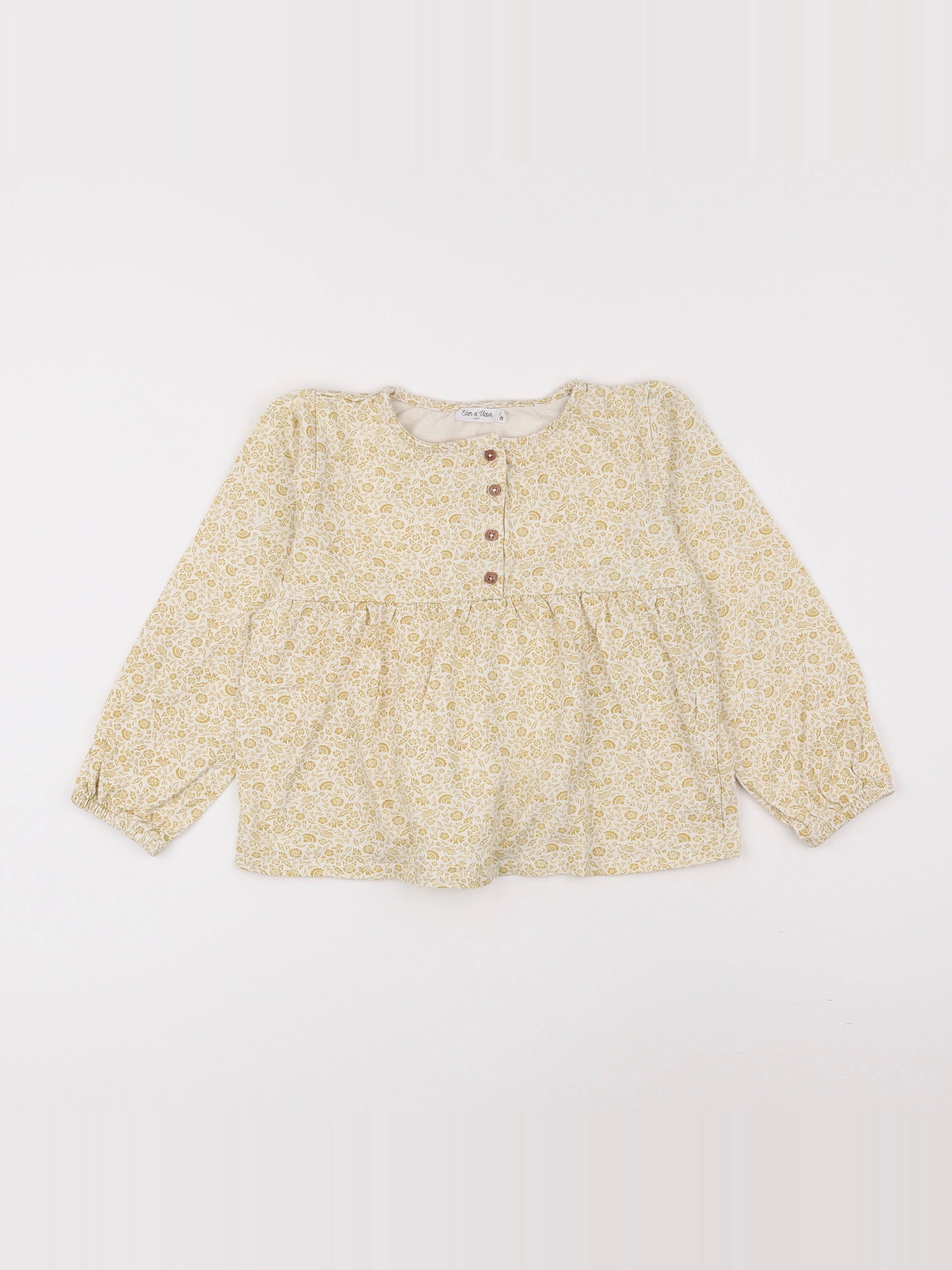 Eden & Victor - tee-shirt jaune, blanc - 8 ans