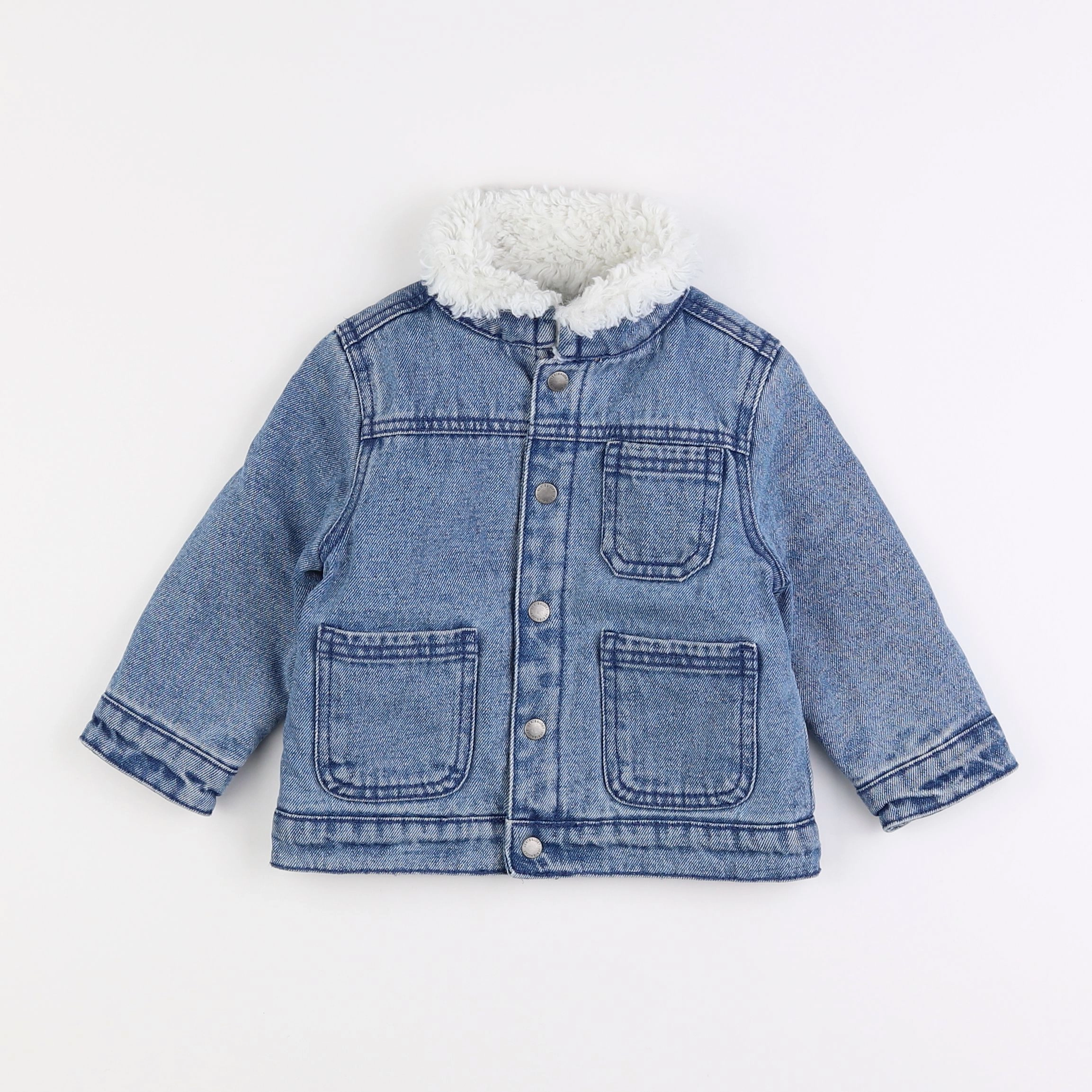 Vertbaudet - veste doublé bleu - 18 mois