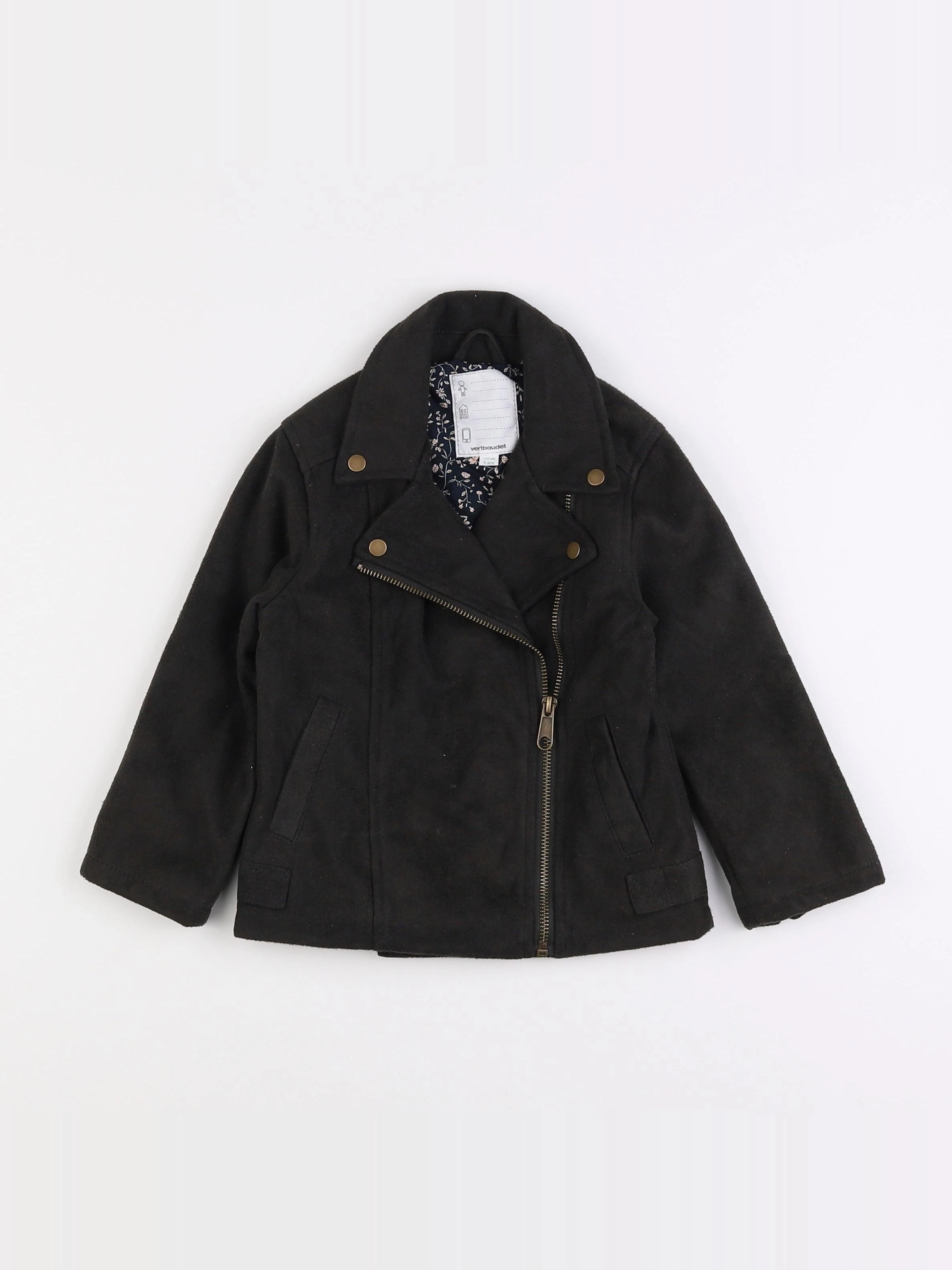 Vertbaudet - veste doublé noir - 5 ans