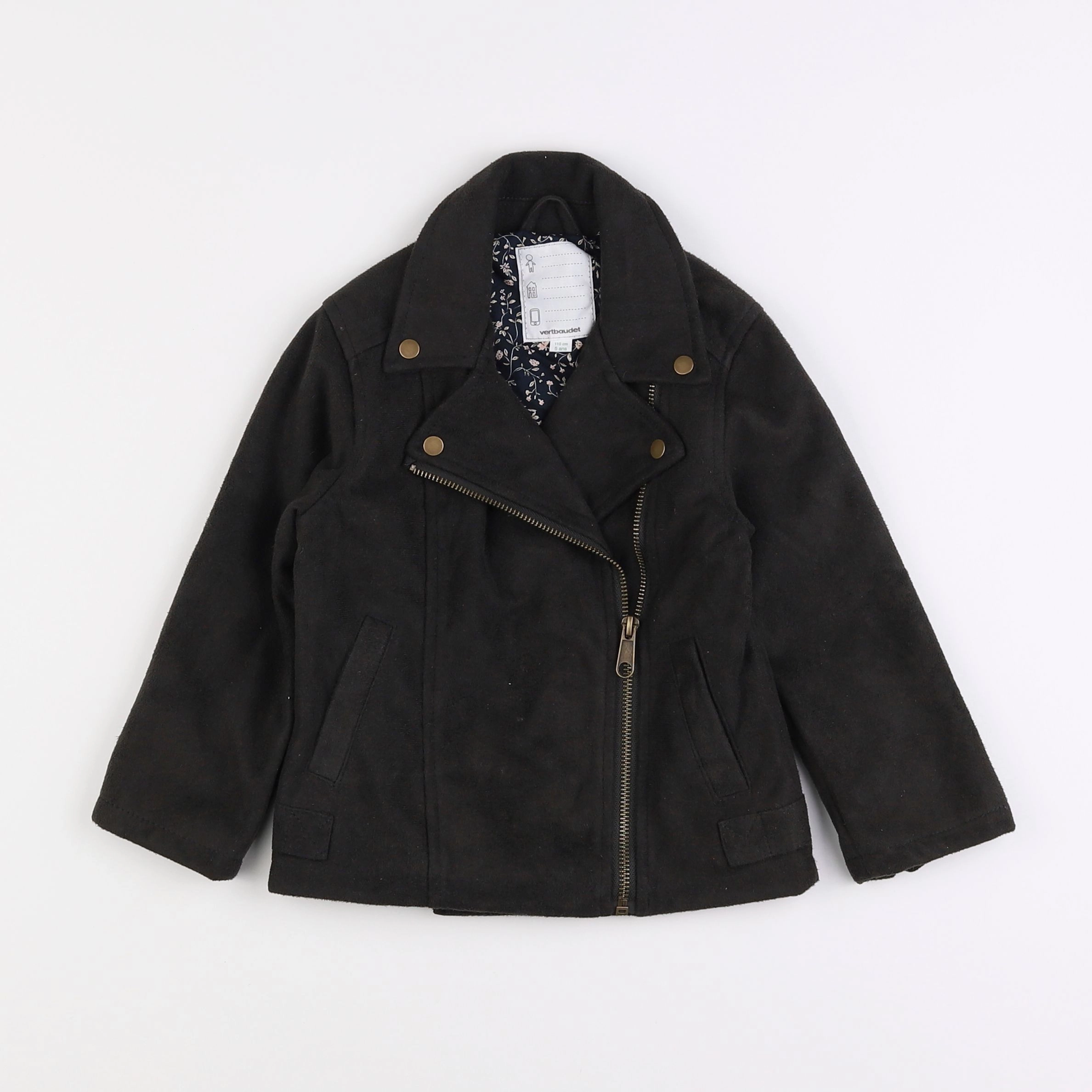 Vertbaudet - veste doublé noir - 5 ans