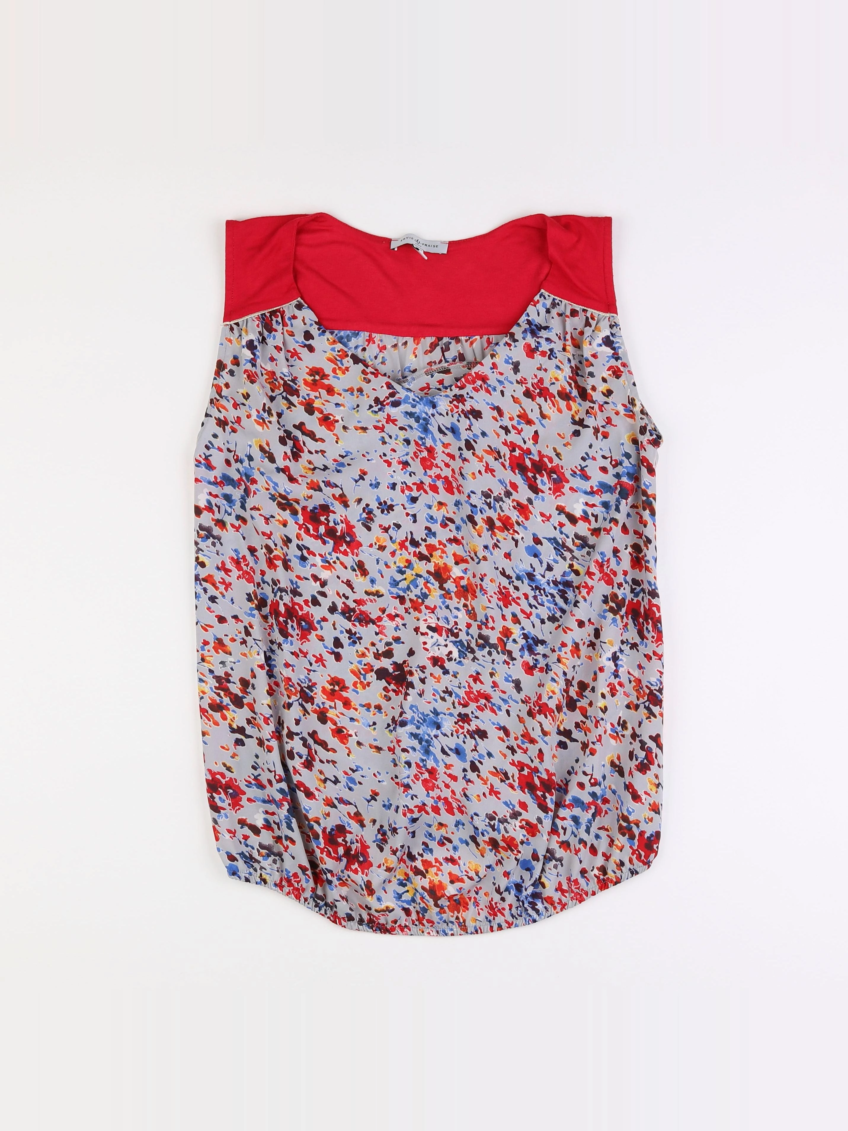 Envie de fraise - blouse grossesse gris, rouge - 38