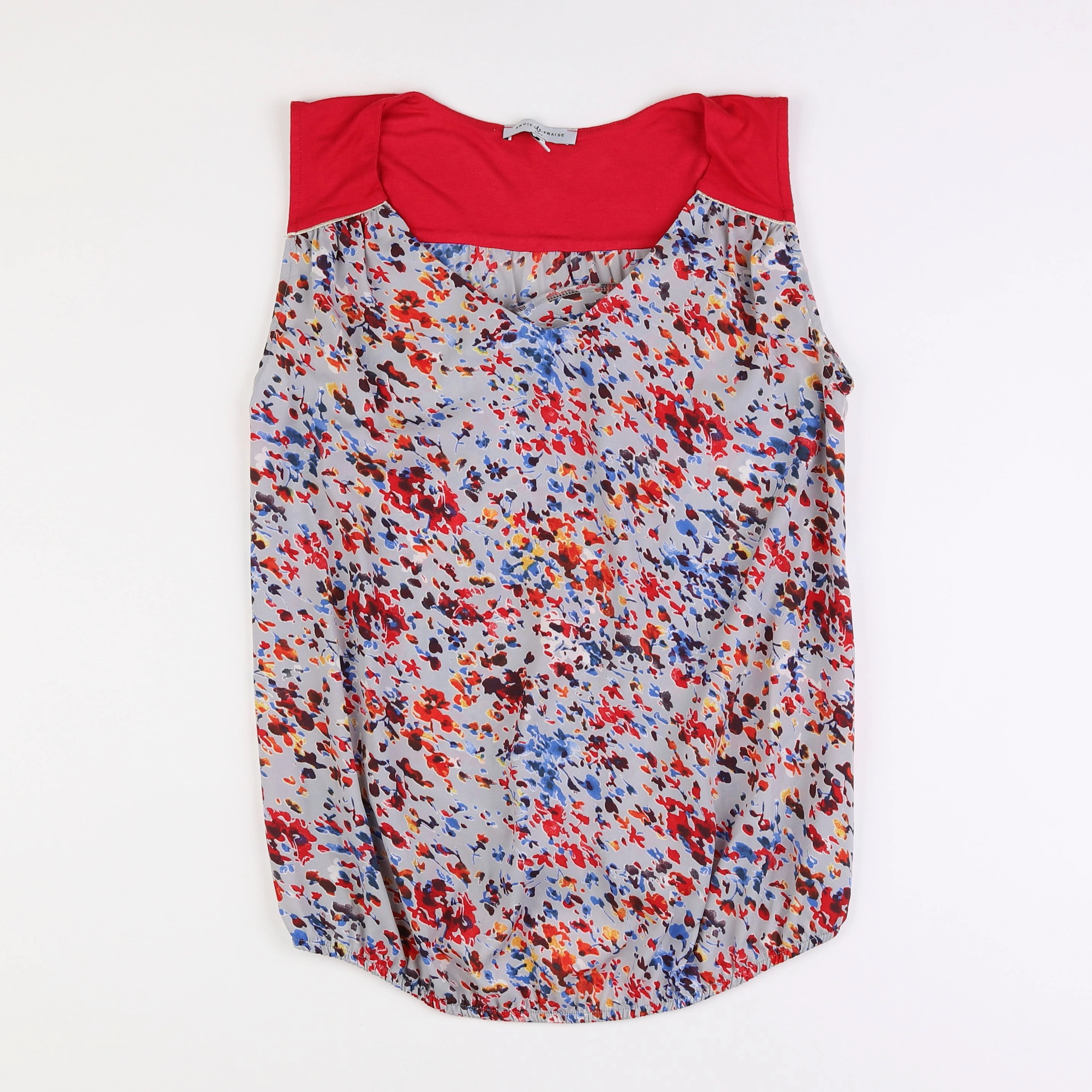 Envie de fraise - blouse grossesse gris, rouge - 38