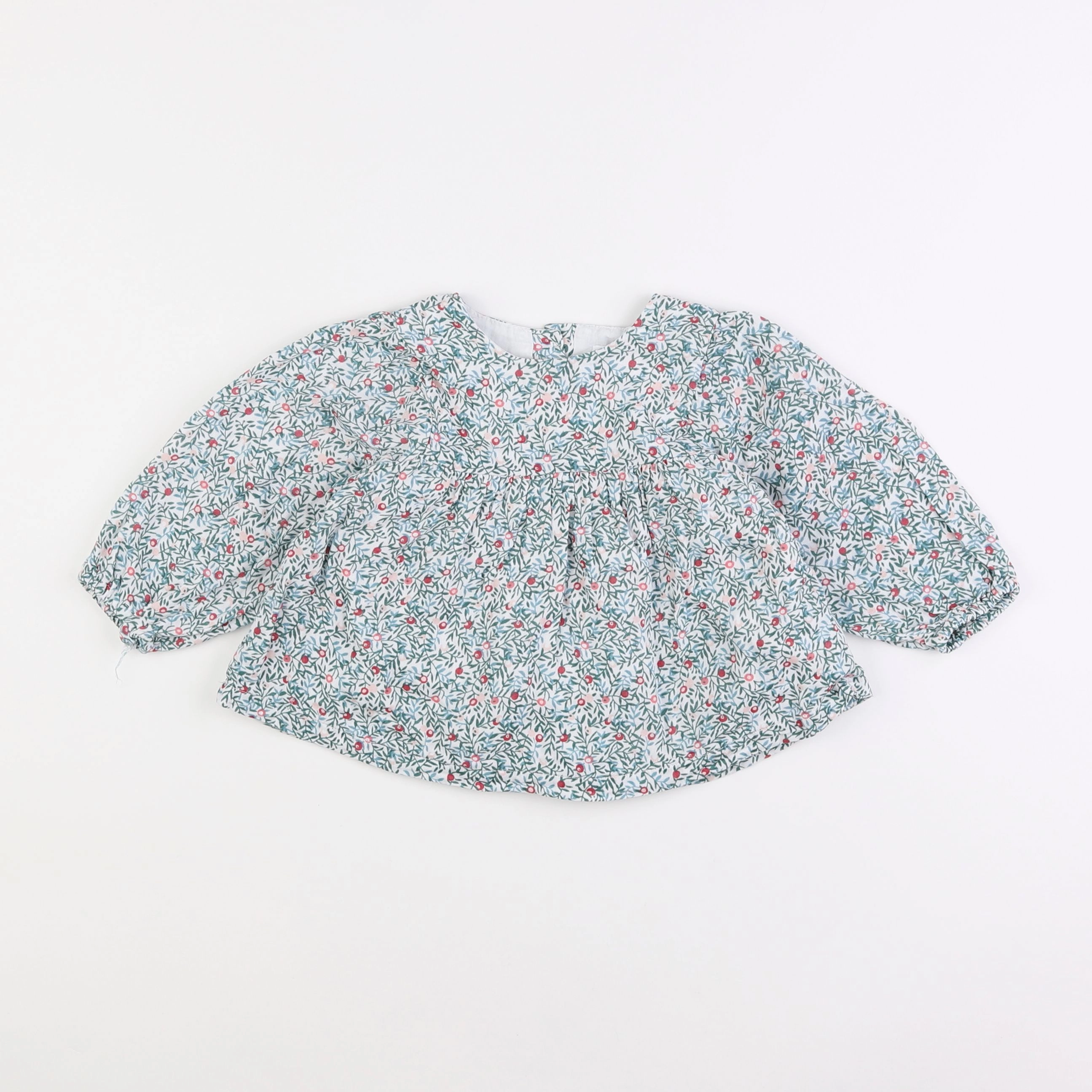 Vertbaudet - blouse vert - 18 mois