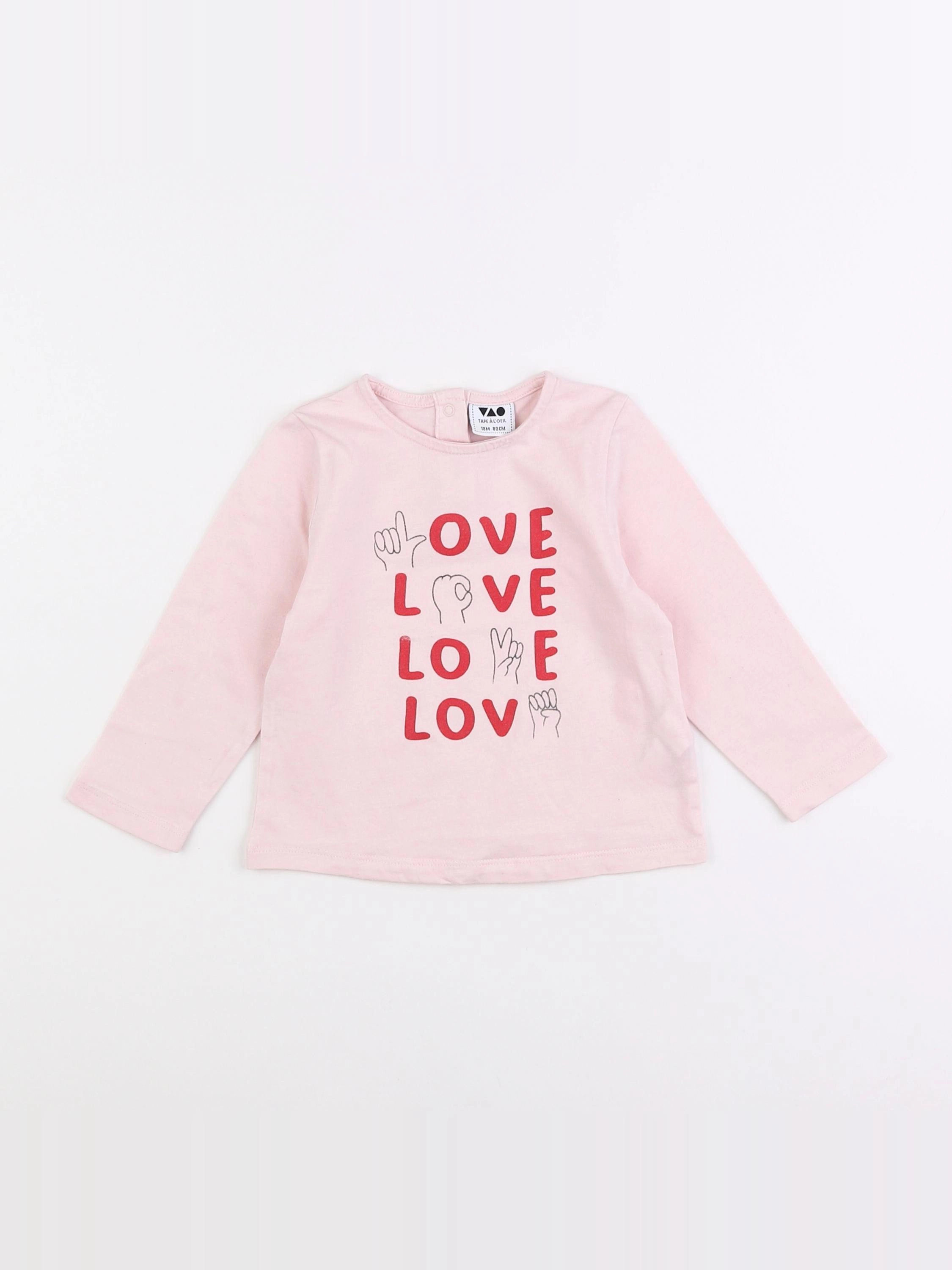 Tape à l'oeil - tee-shirt rose - 18 mois
