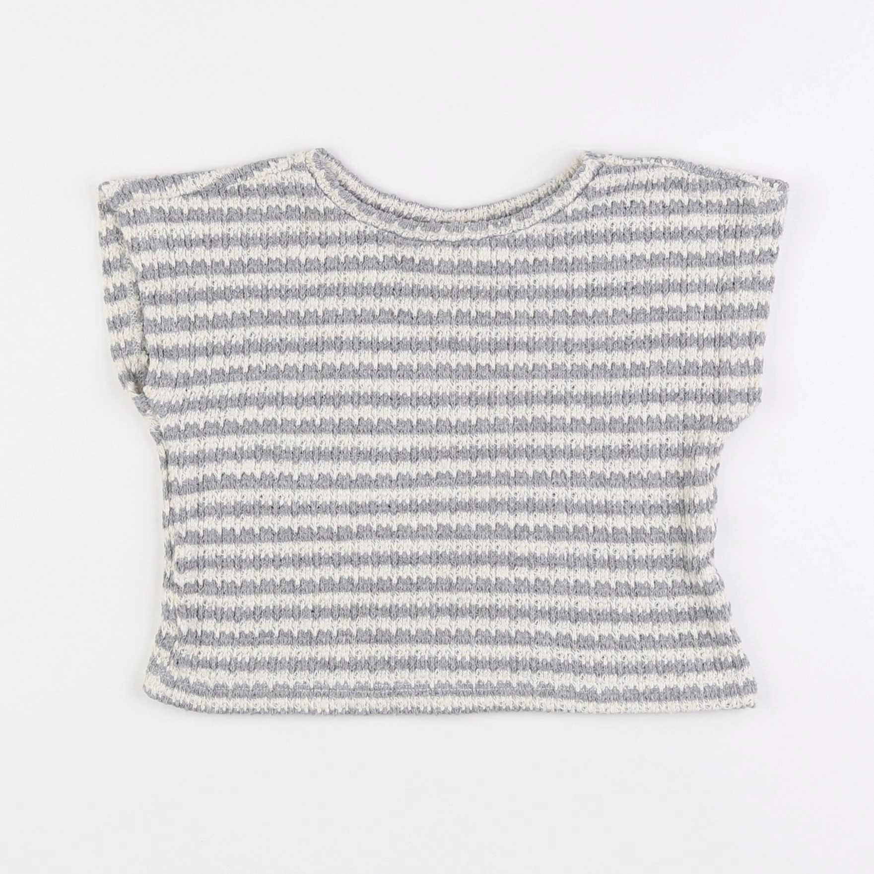 Zara - tee-shirt gris, blanc - 18 mois à 2 ans