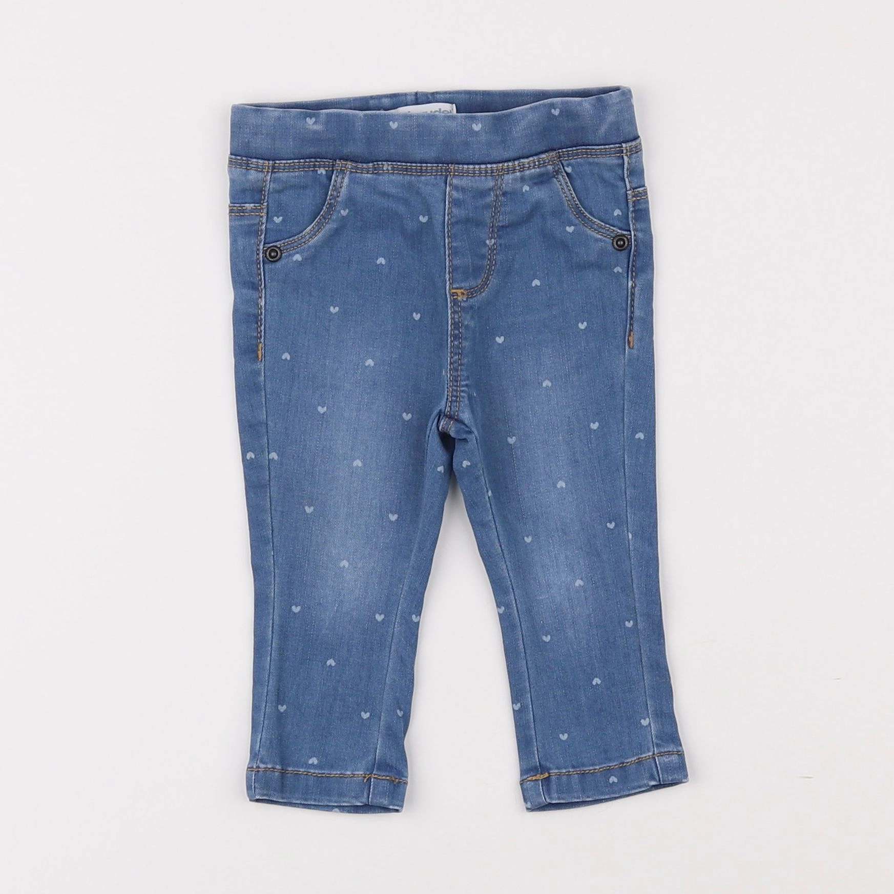 Vertbaudet - jegging bleu - 6 mois