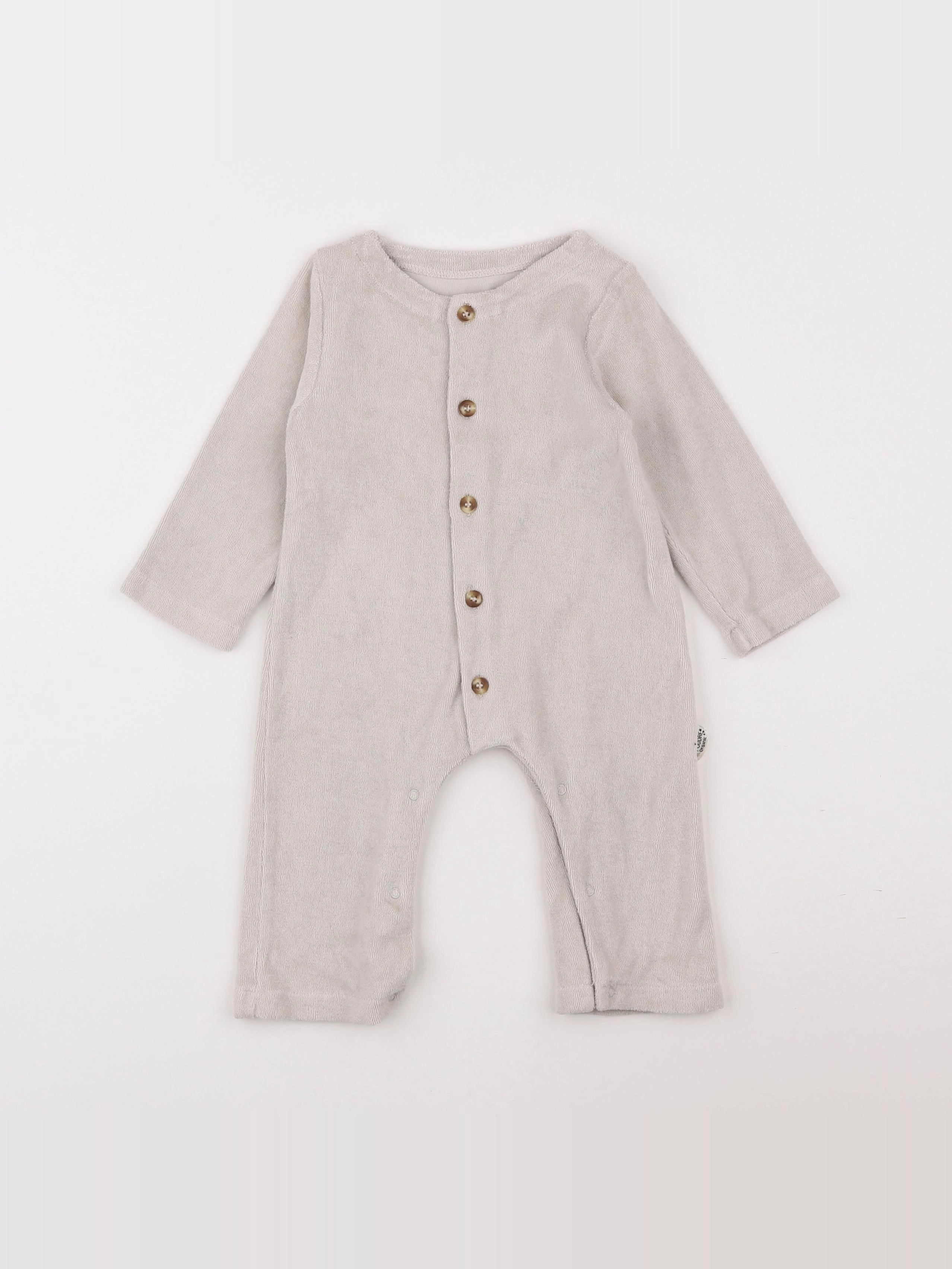 Poudre Organic - combinaison gris - 6 mois