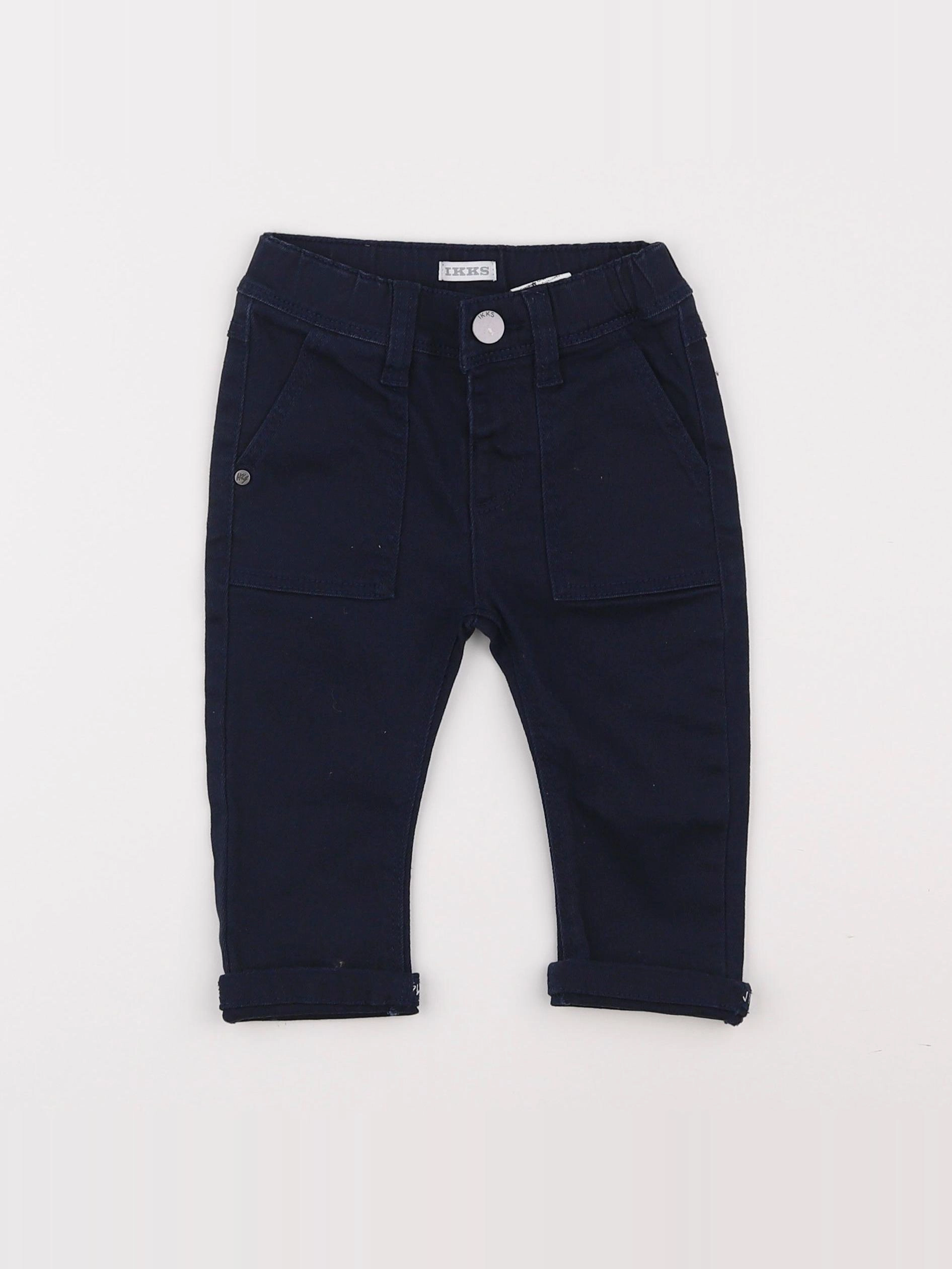 IKKS - pantalon bleu - 12 mois