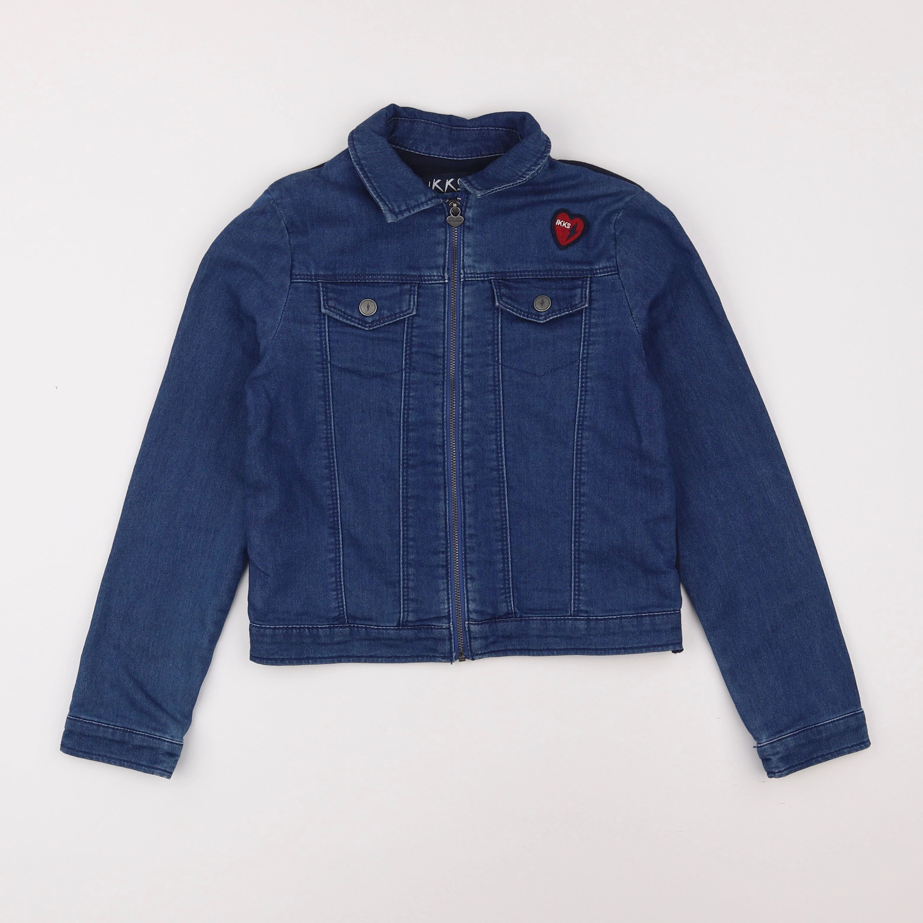 IKKS - veste imprimé au dos bleu - 10 ans