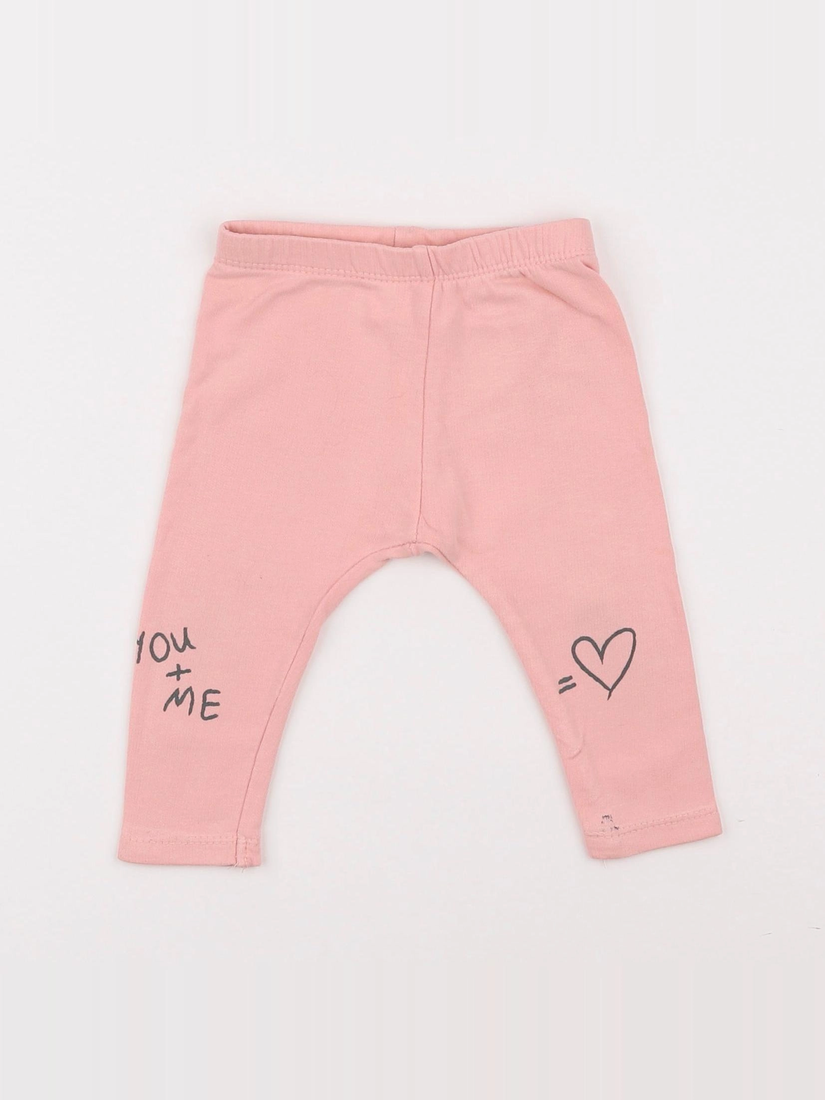 Zara - legging rose - 6/9 mois