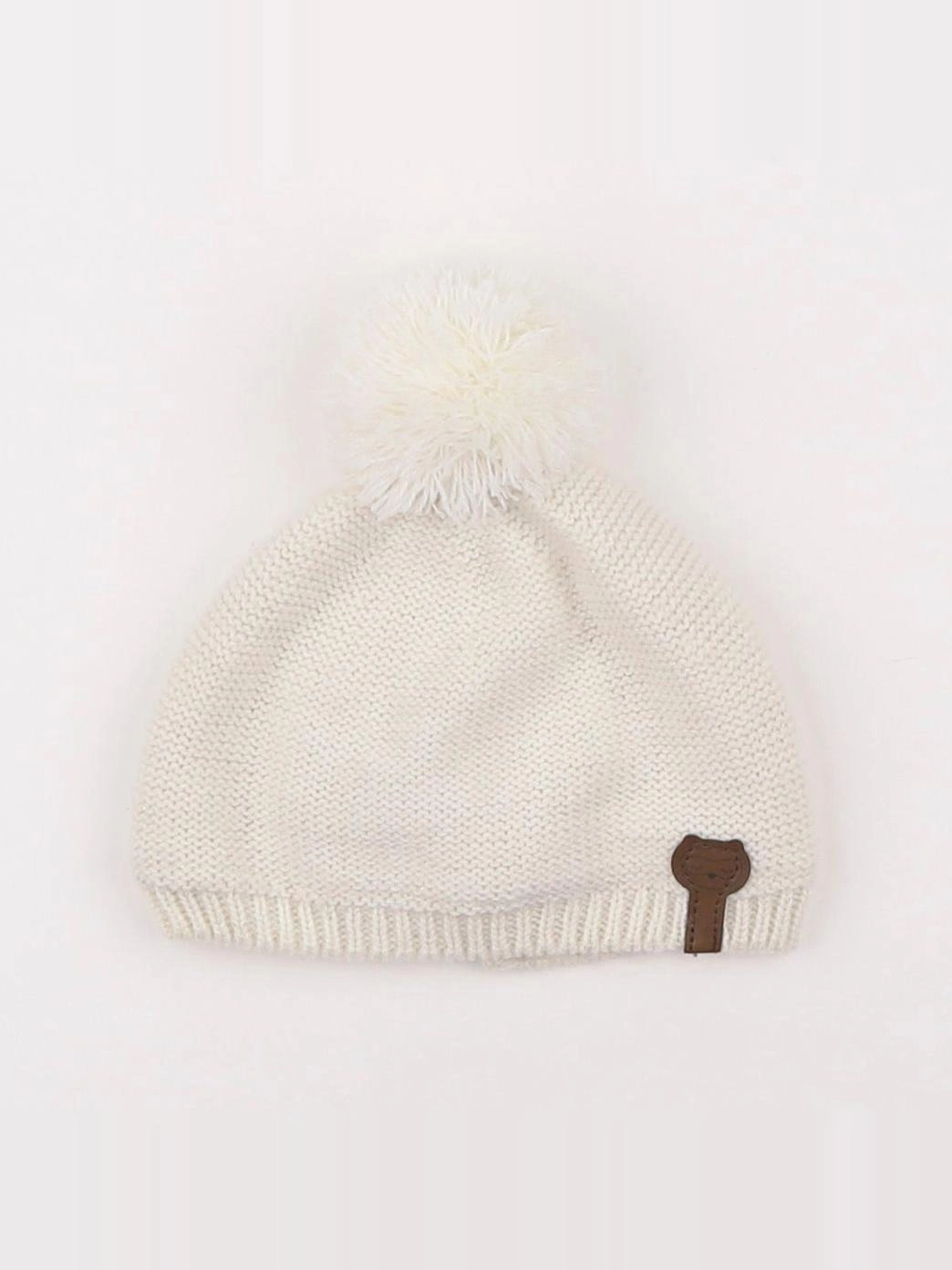 Vertbaudet - bonnet beige - 3/6 mois