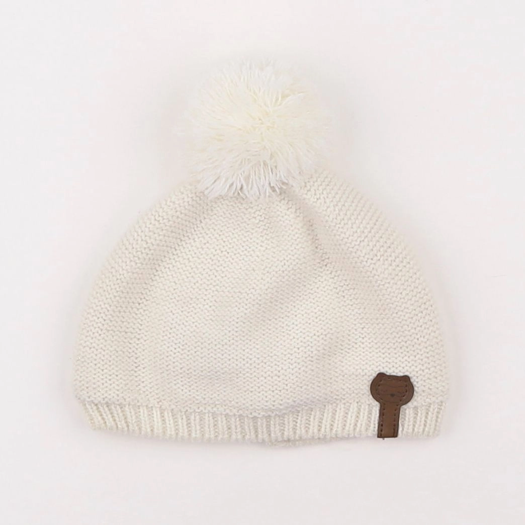 Vertbaudet - bonnet beige - 3/6 mois