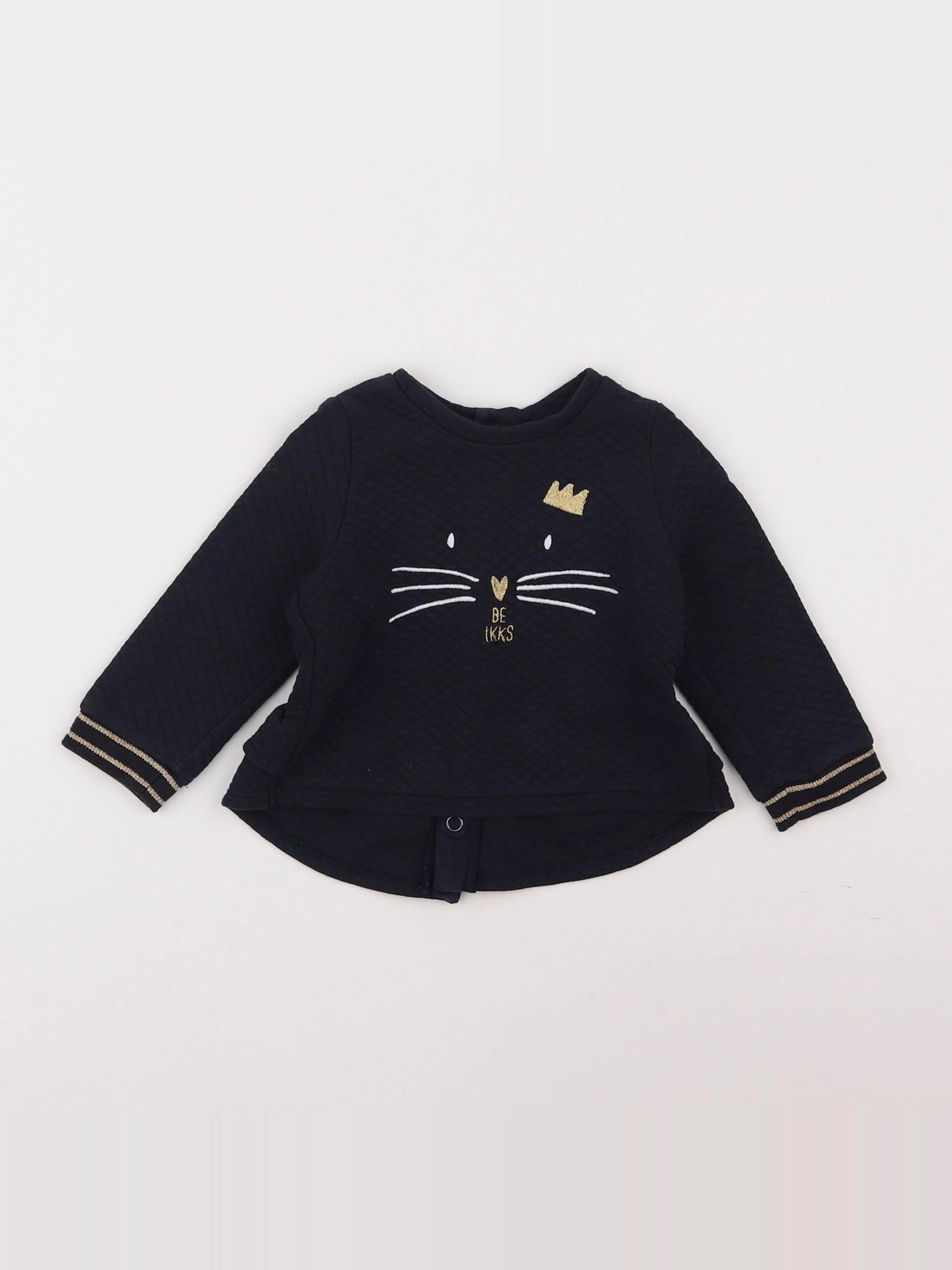 IKKS - sweat bleu - 12 mois