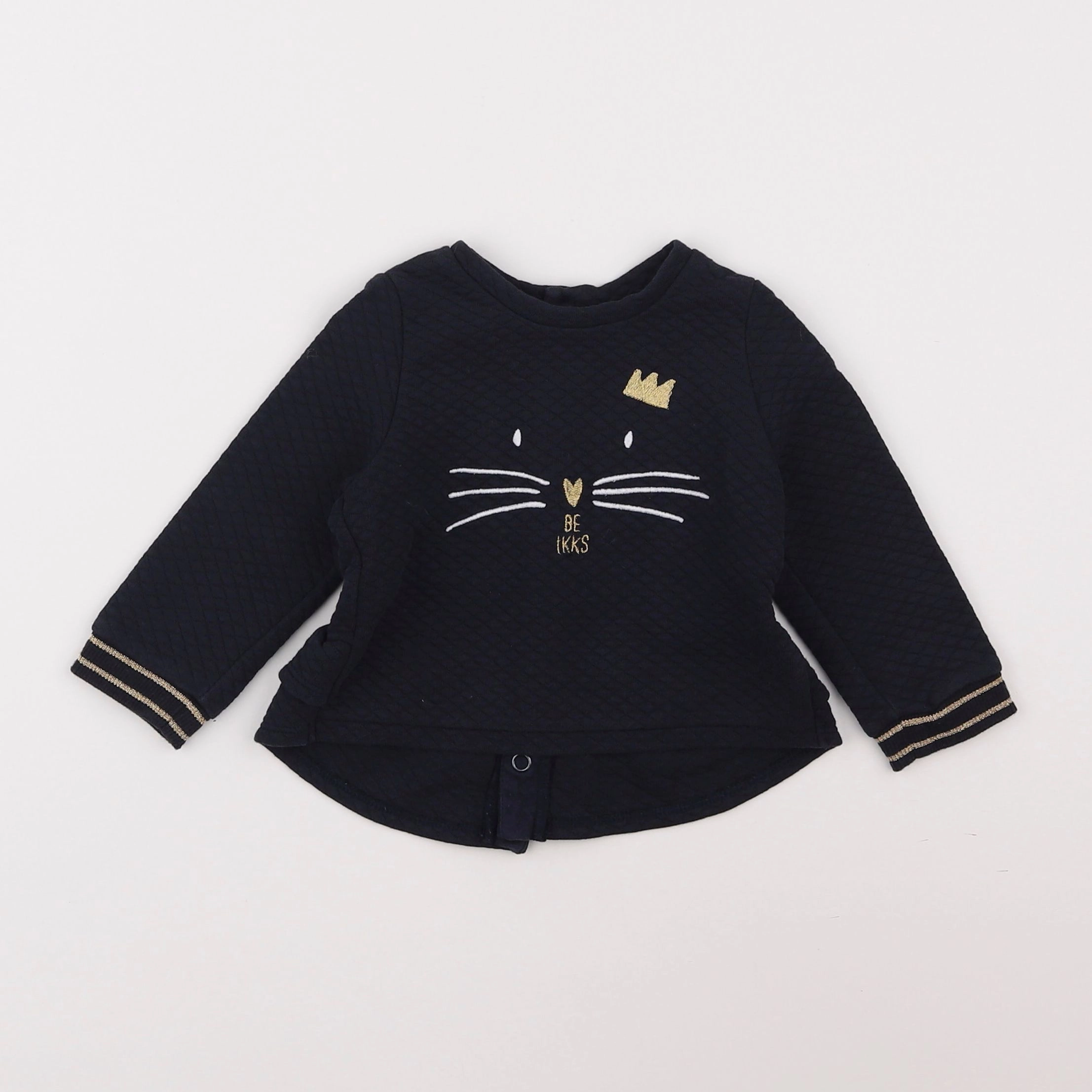 IKKS - sweat bleu - 12 mois
