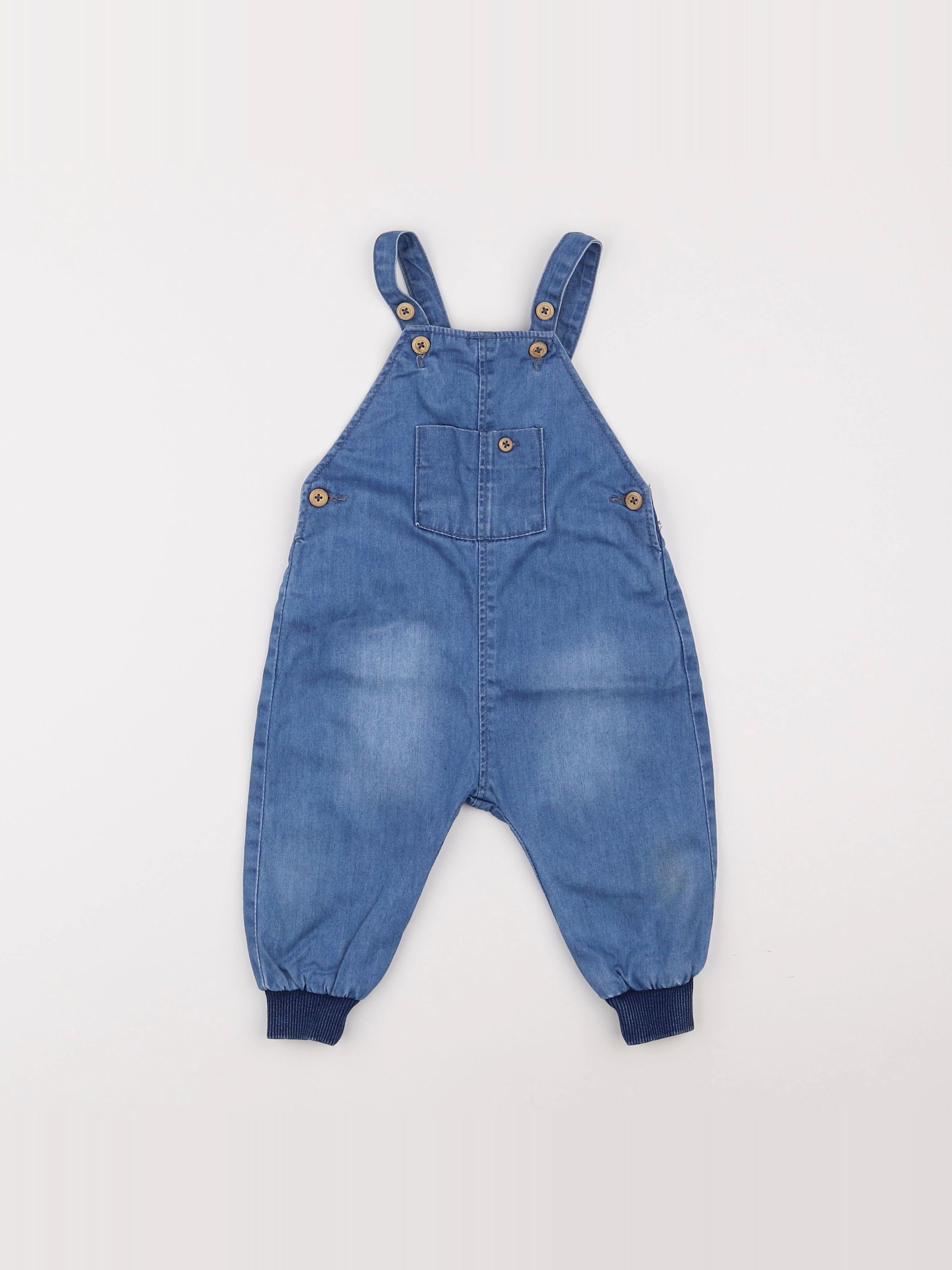 Zara - salopette bleu - 6/9 mois