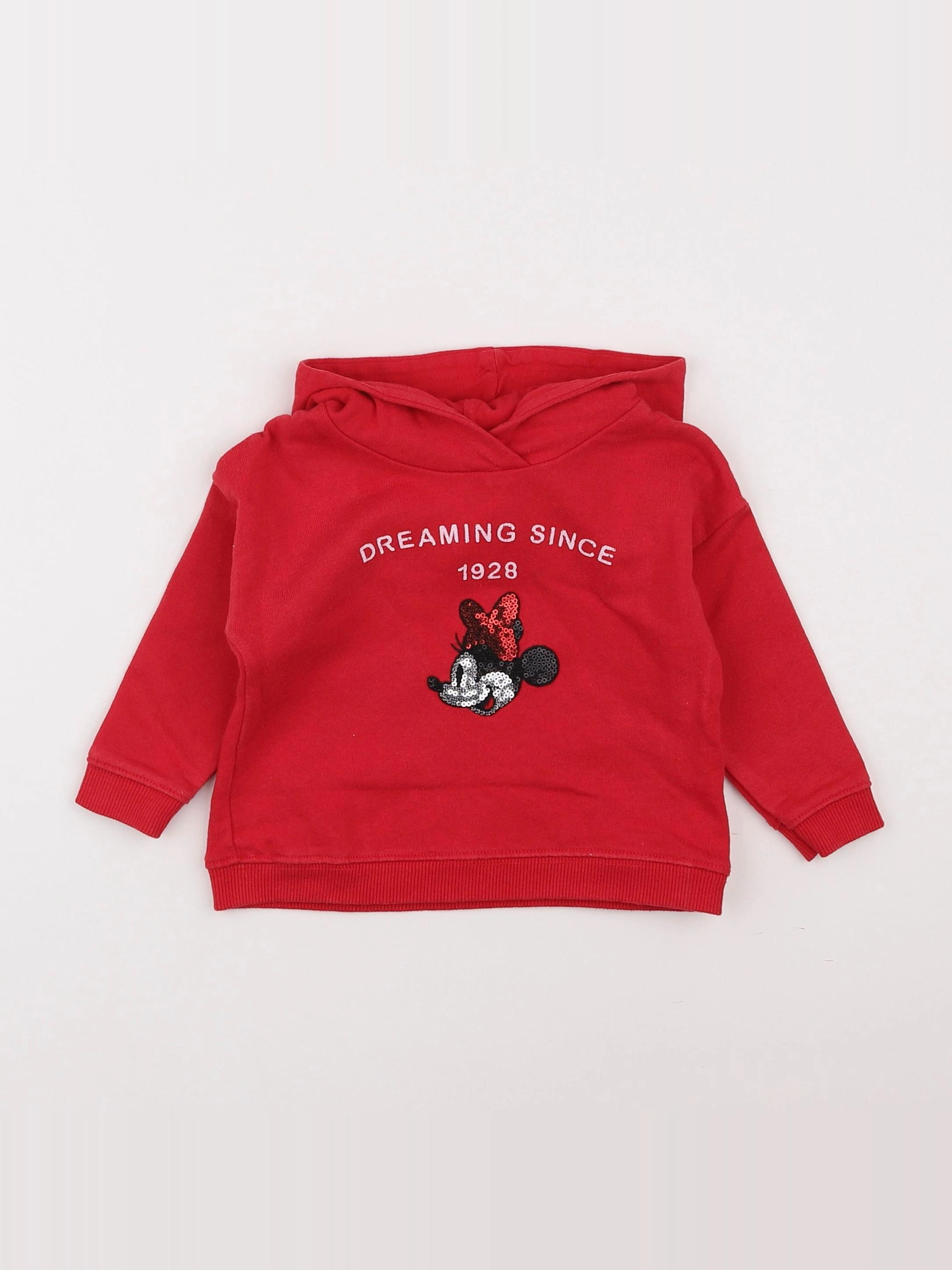 Zara - sweat rouge - 6/9 mois