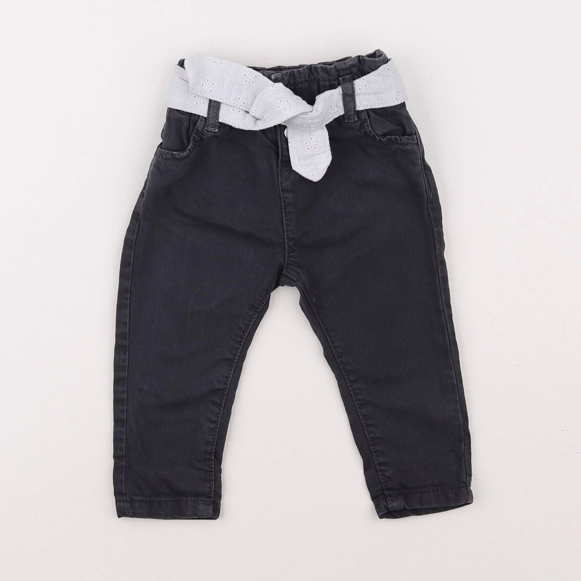 Vertbaudet - jean gris - 6 mois