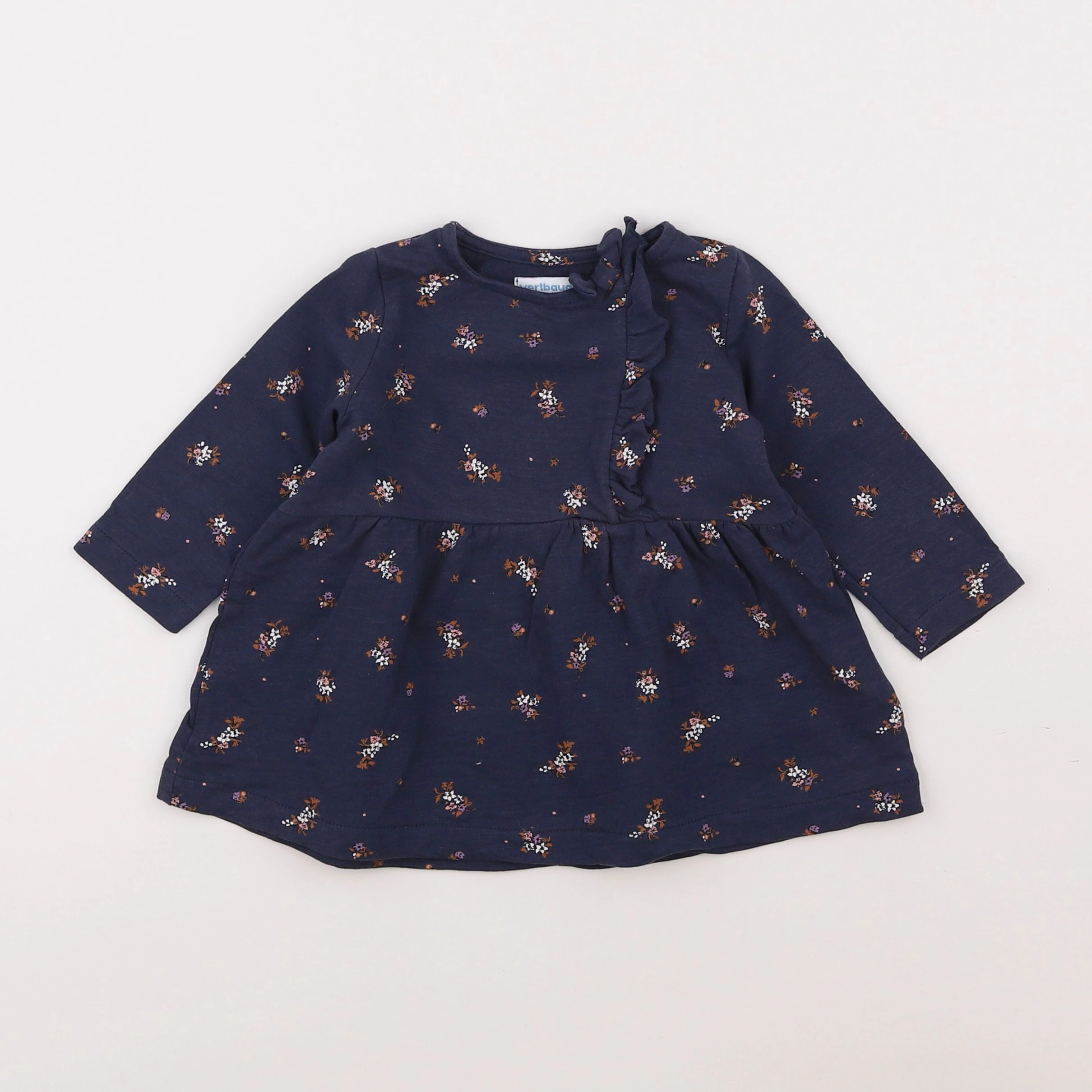 Vertbaudet - robe bleu - 9 mois
