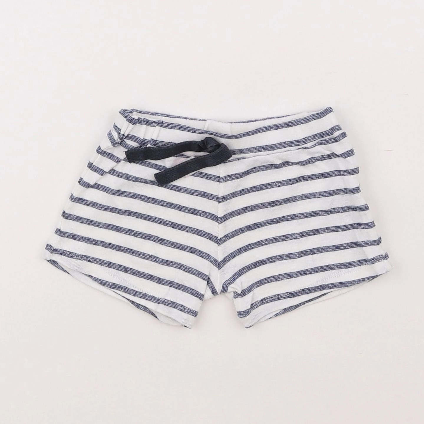 Petit Bateau - short blanc, bleu - 12 mois