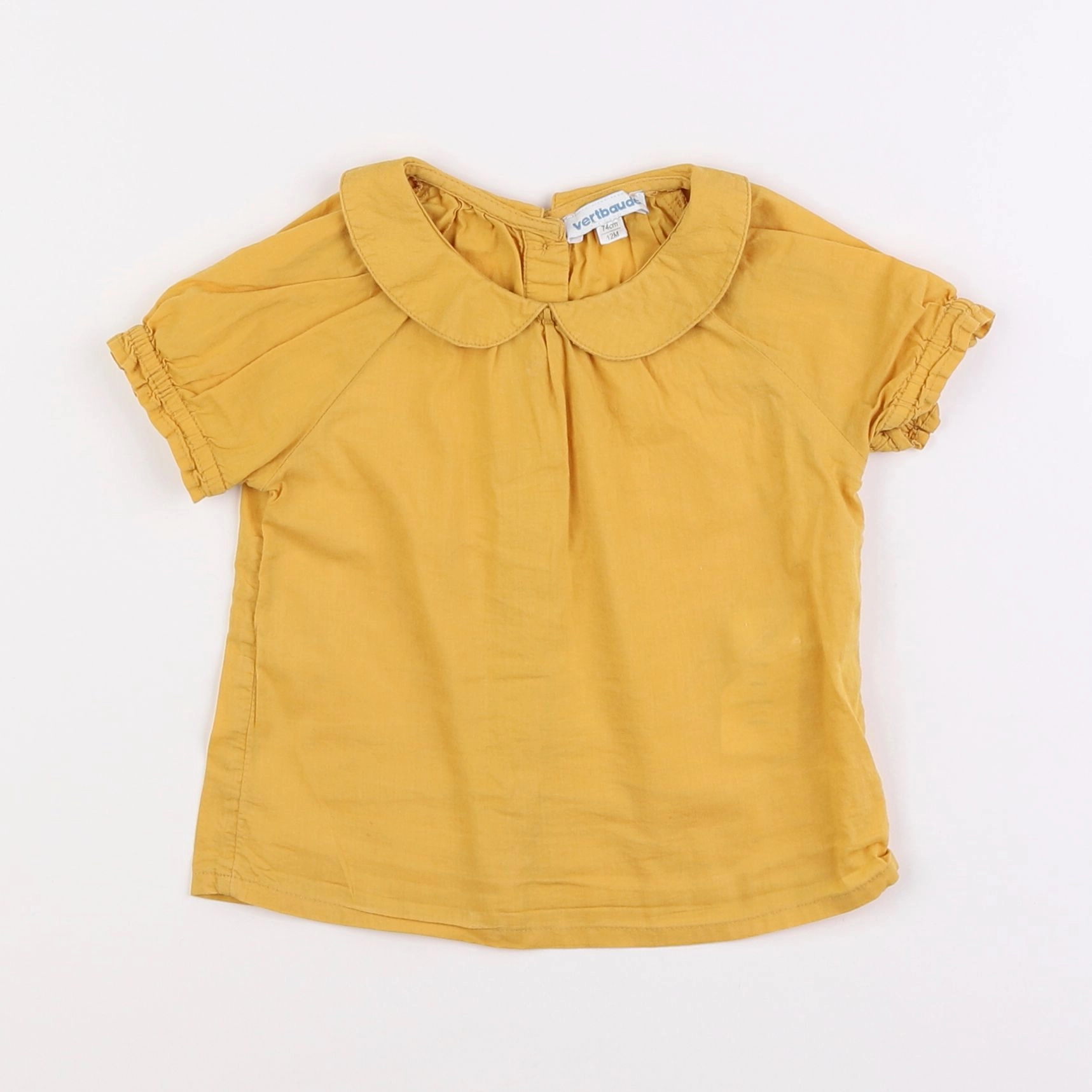 Vertbaudet - blouse jaune - 12 mois