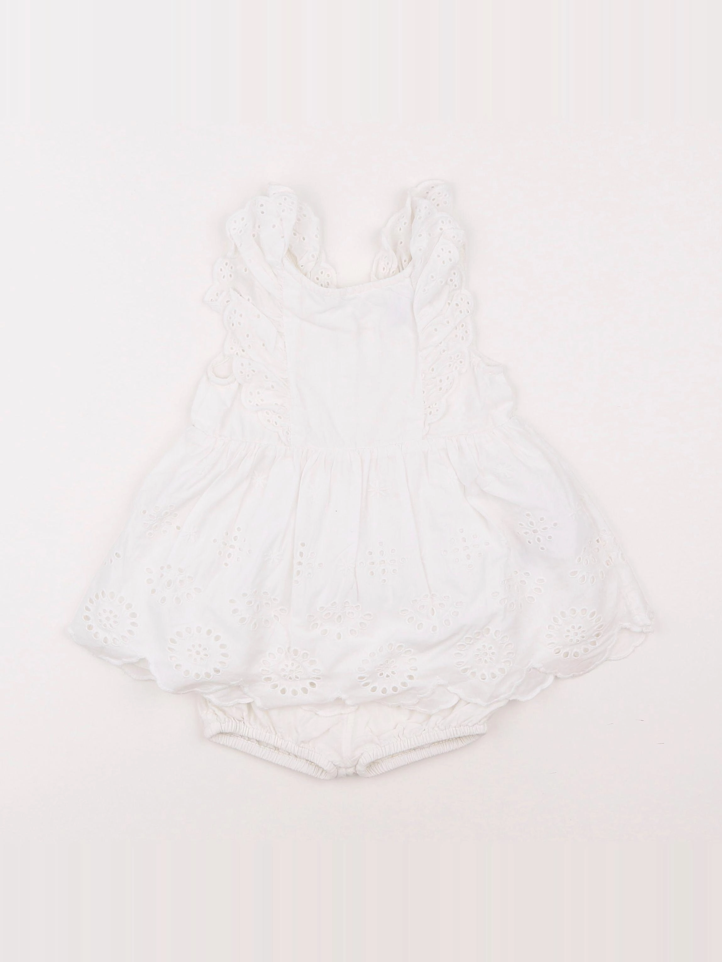 Vertbaudet - robe blanc - 9 mois