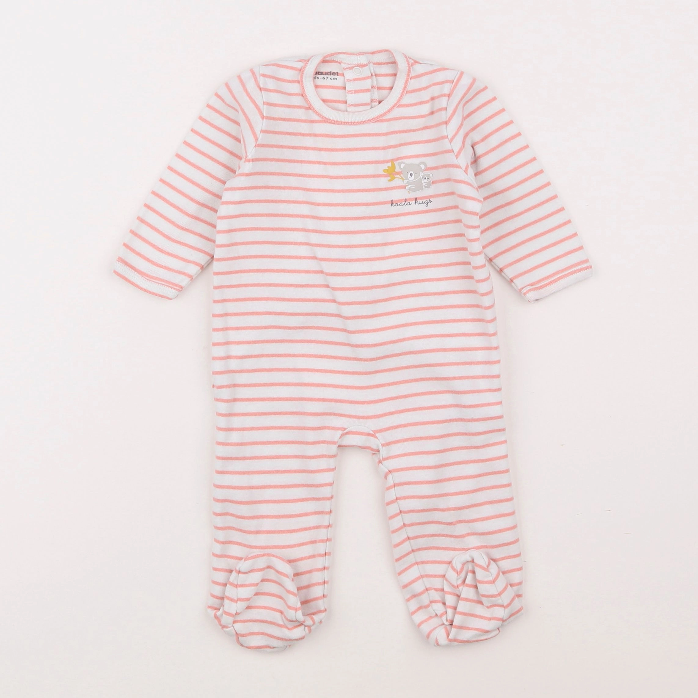 Vertbaudet - pyjama coton rose - 6 mois