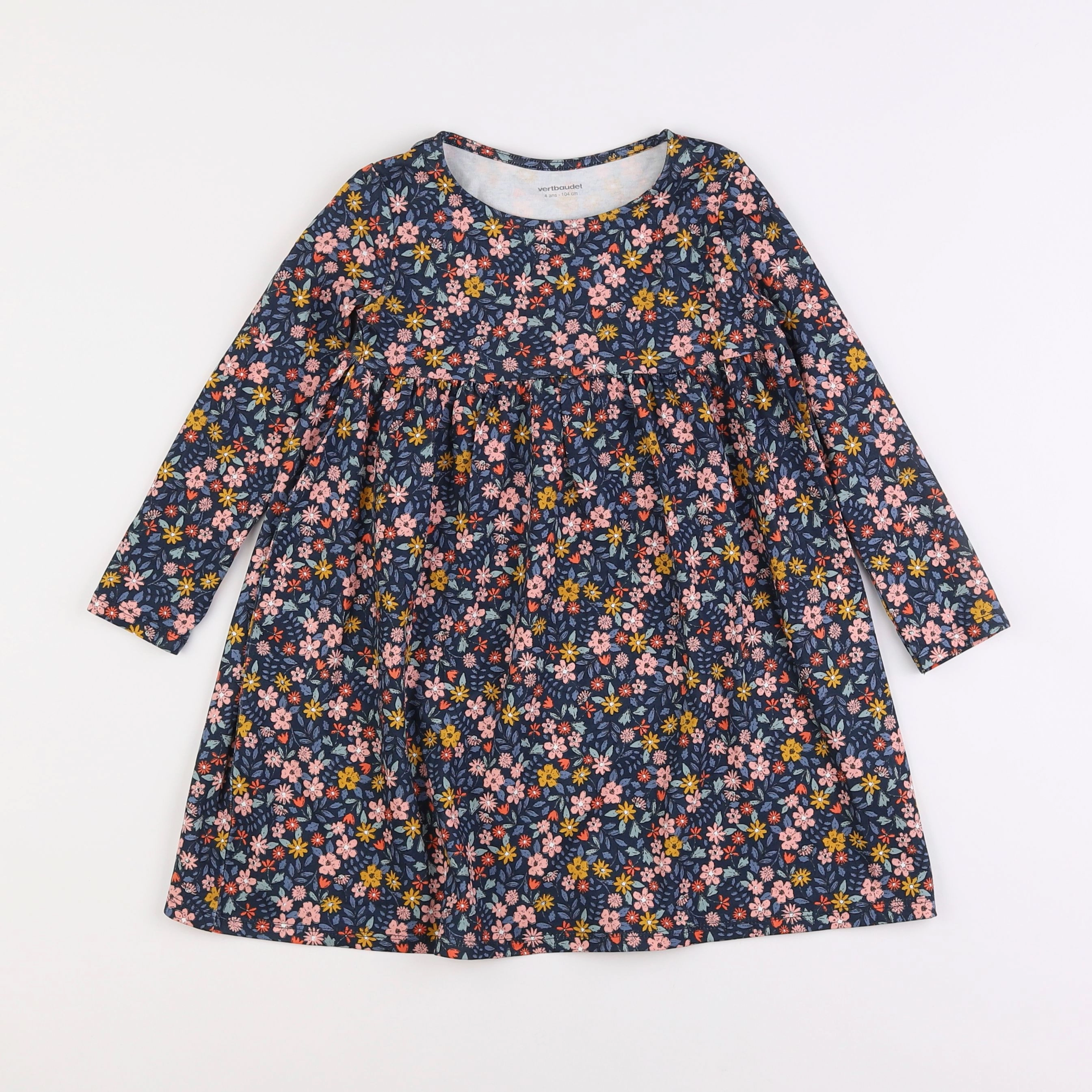 Vertbaudet - robe multicolore - 4 ans