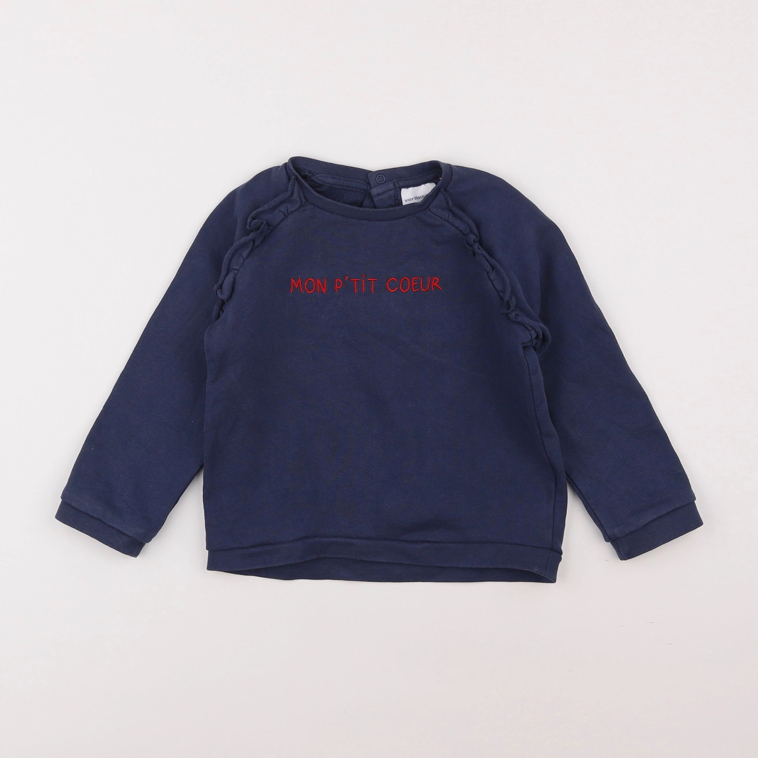 Vertbaudet - sweat bleu - 3 ans