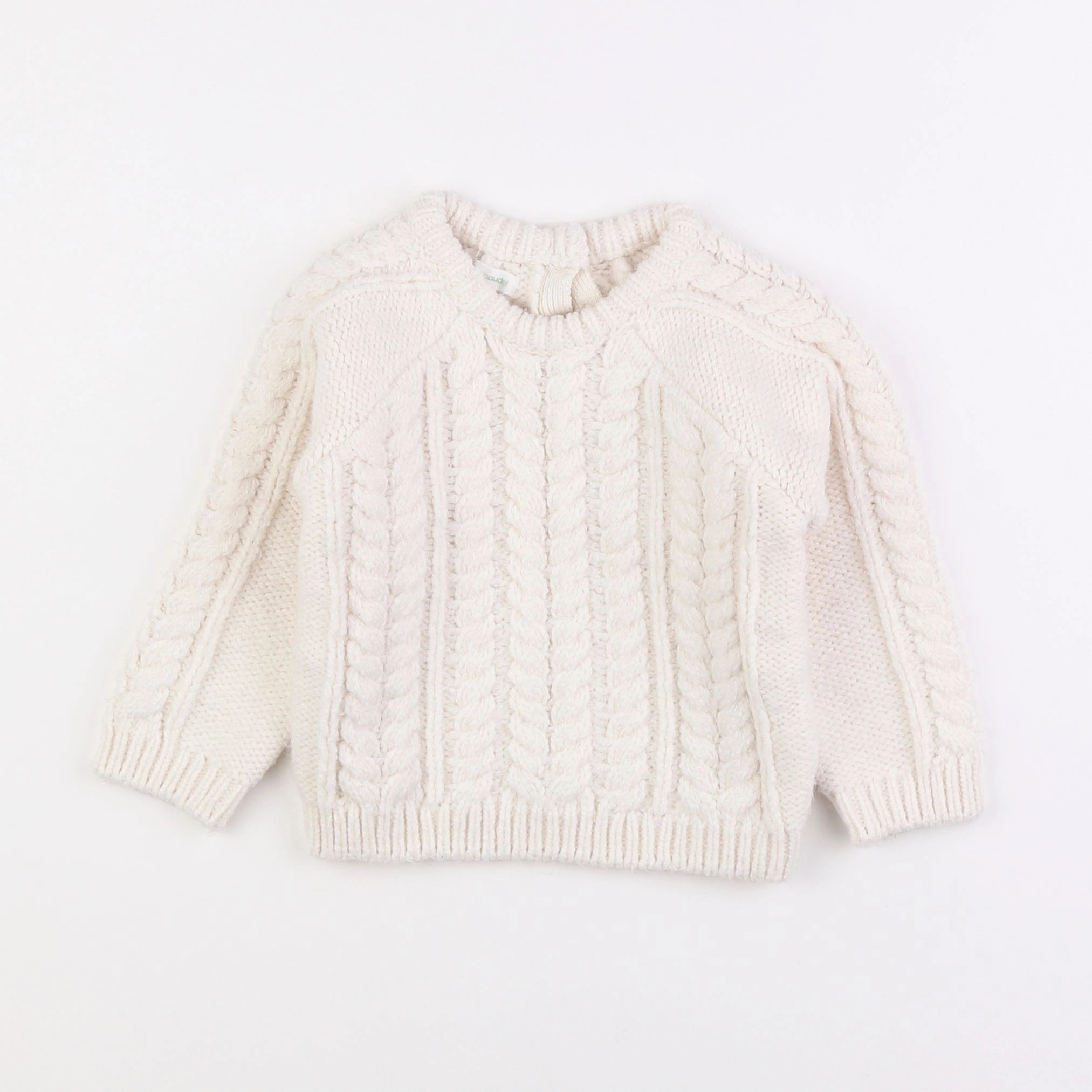 Vertbaudet - pull blanc - 18 mois