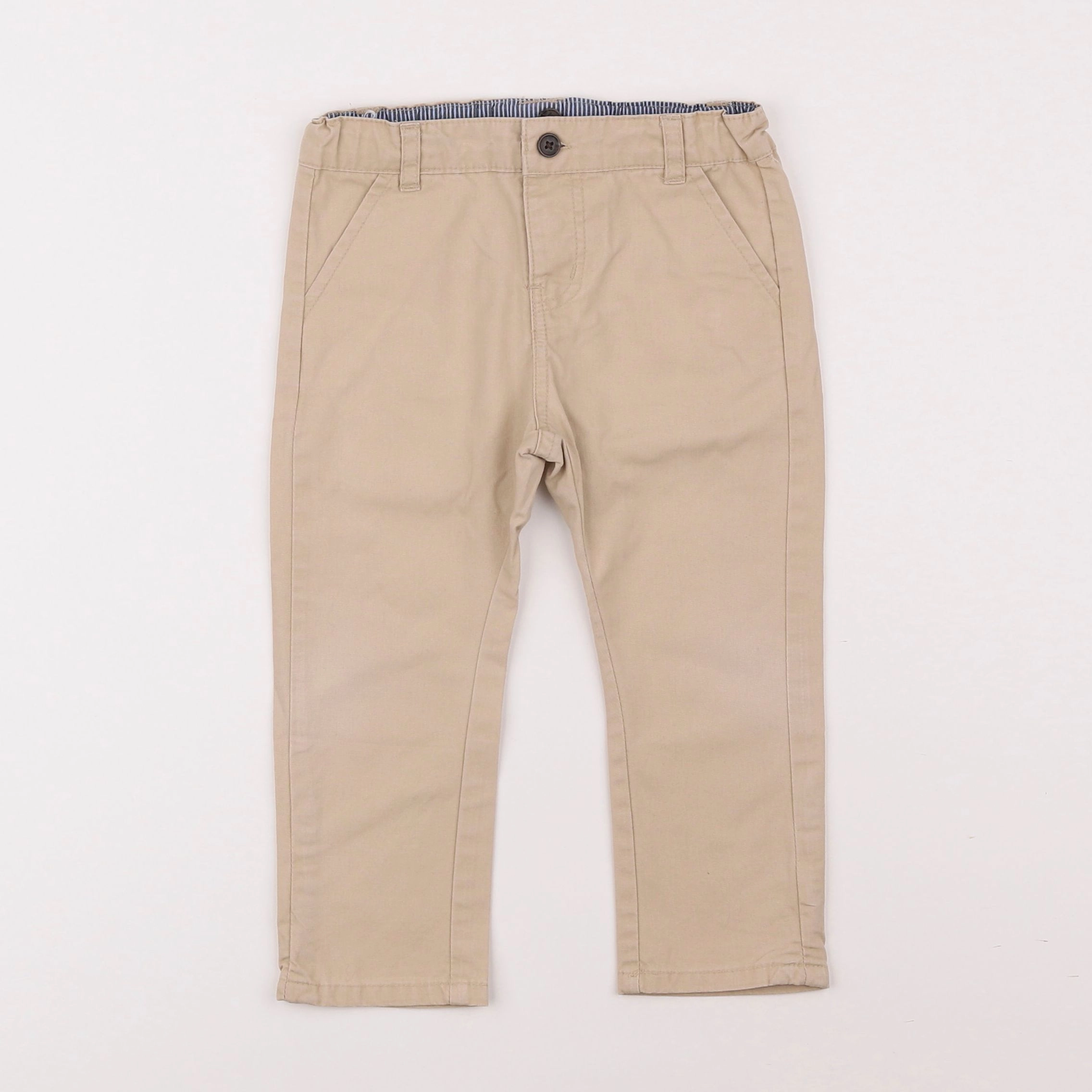 Vertbaudet - pantalon beige - 18 mois