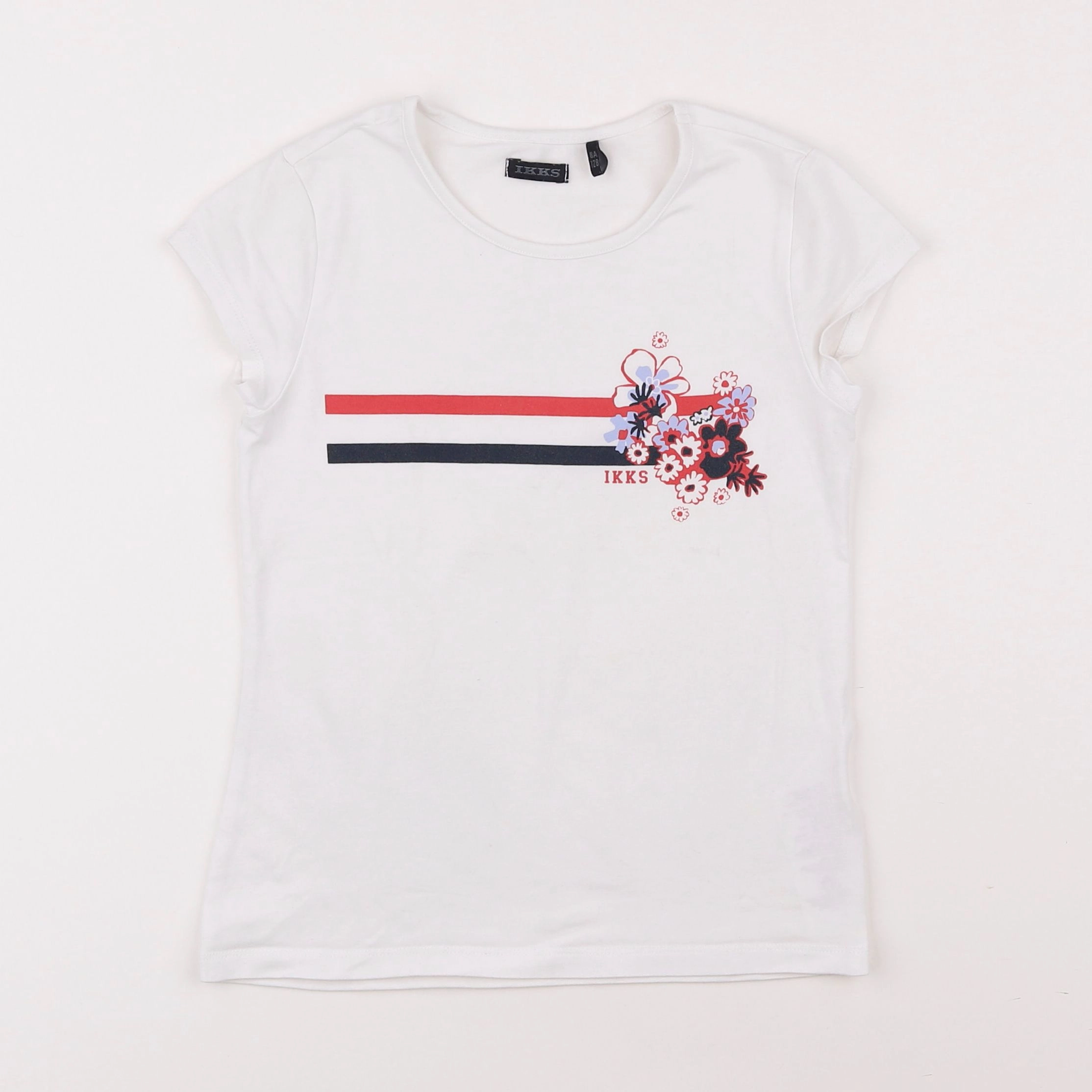 IKKS - tee-shirt blanc - 8 ans