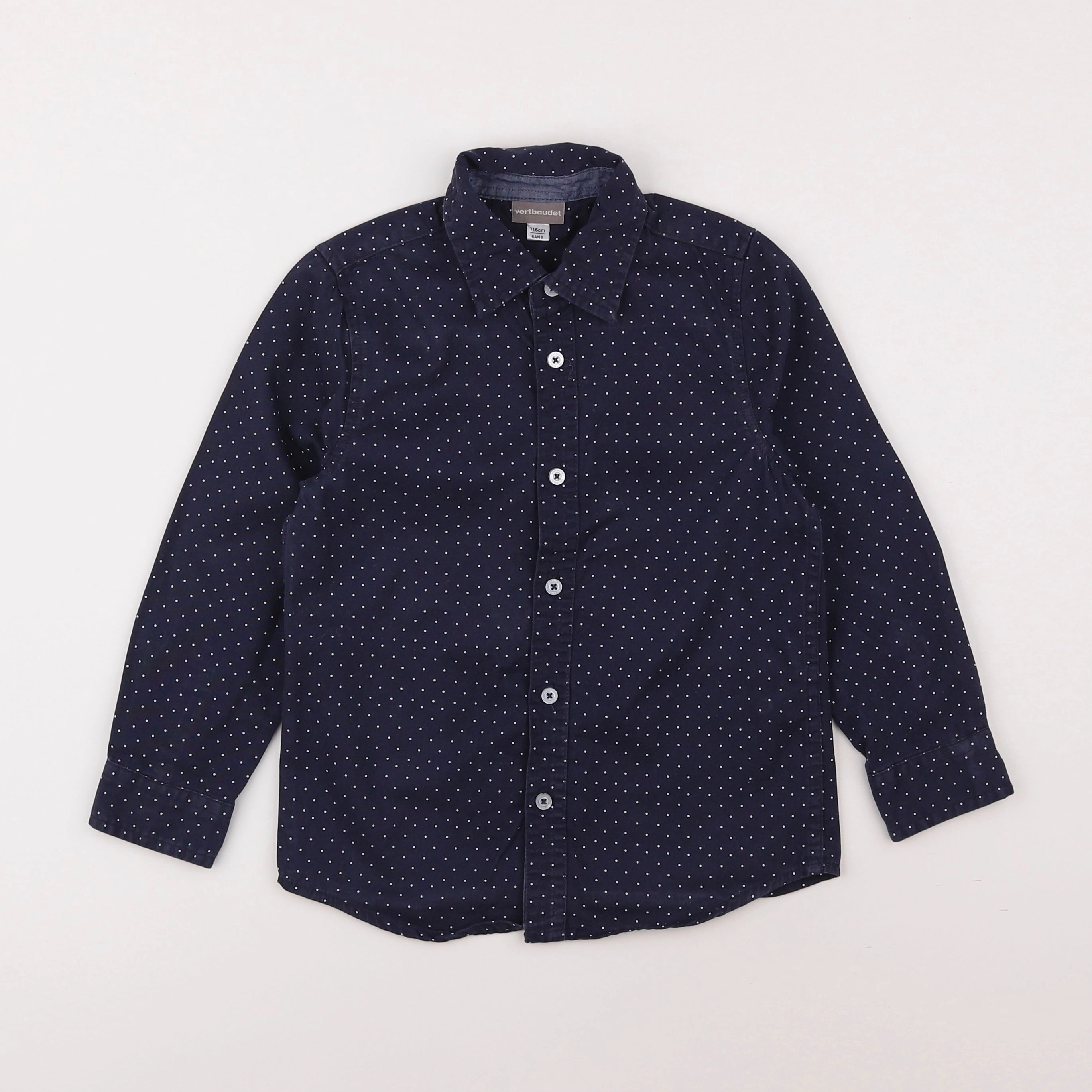 Vertbaudet - chemise bleu - 6 ans
