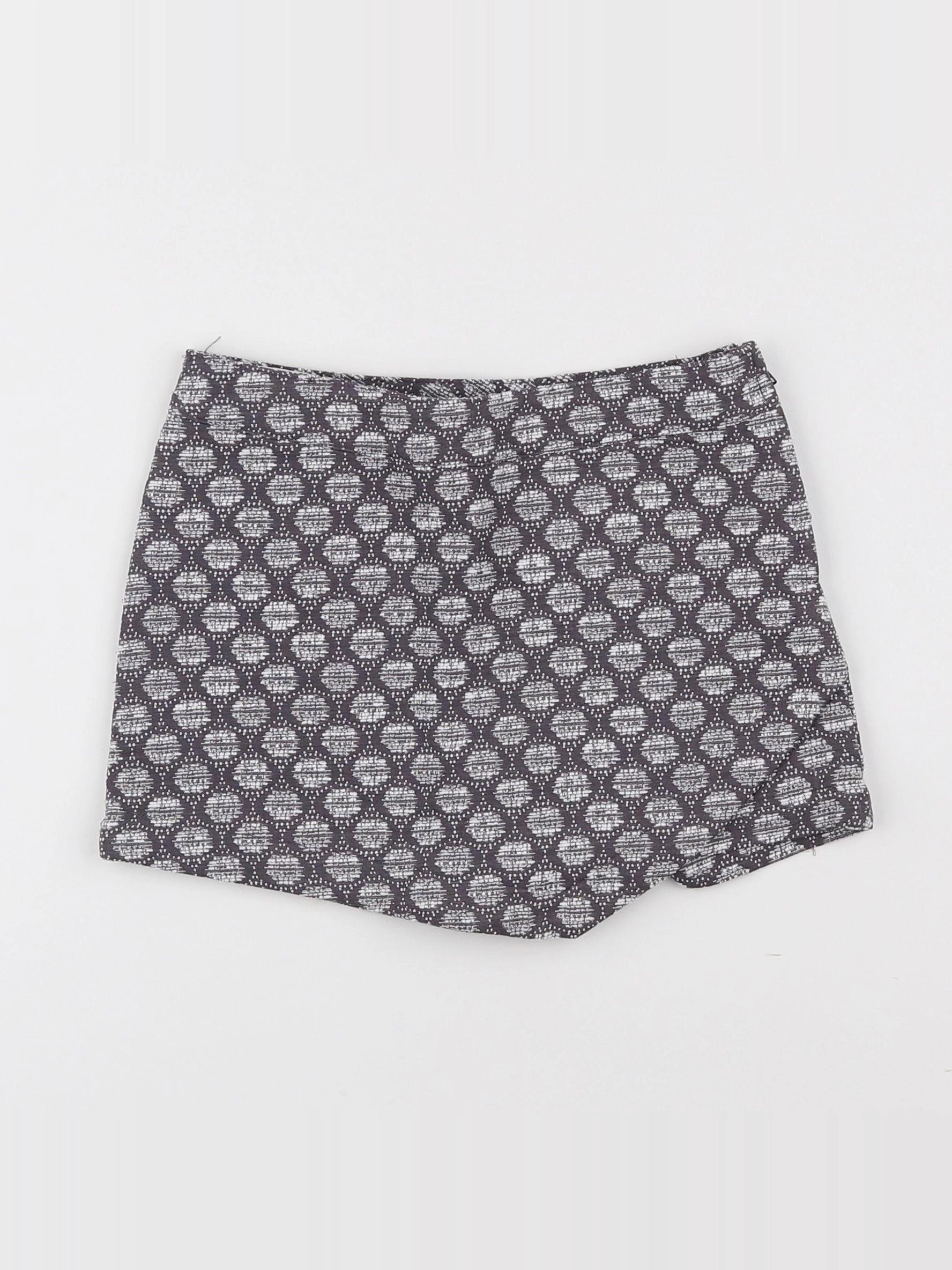 Vertbaudet - jupe short gris - 6 ans