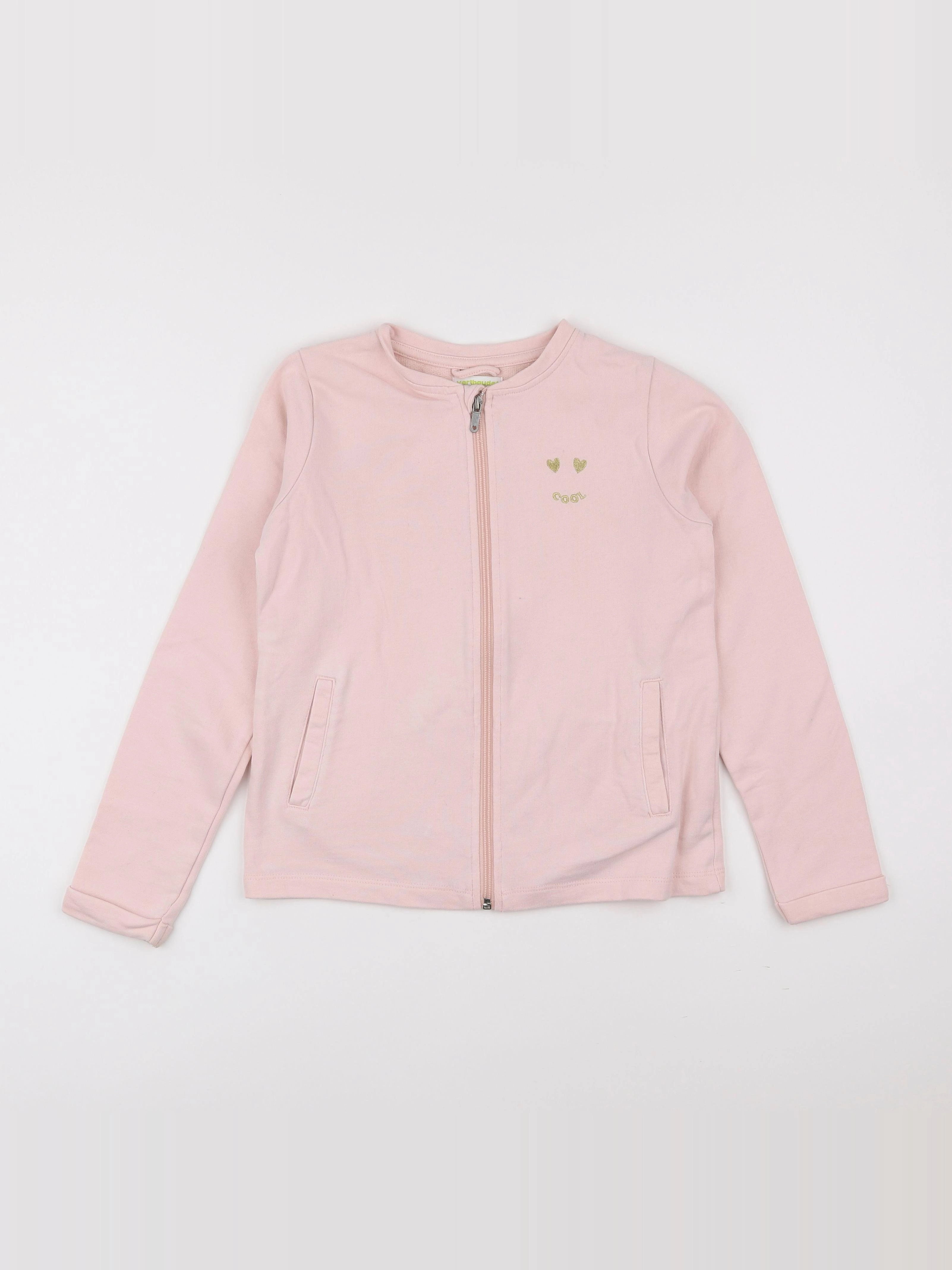 Vertbaudet - gilet rose - 10 ans