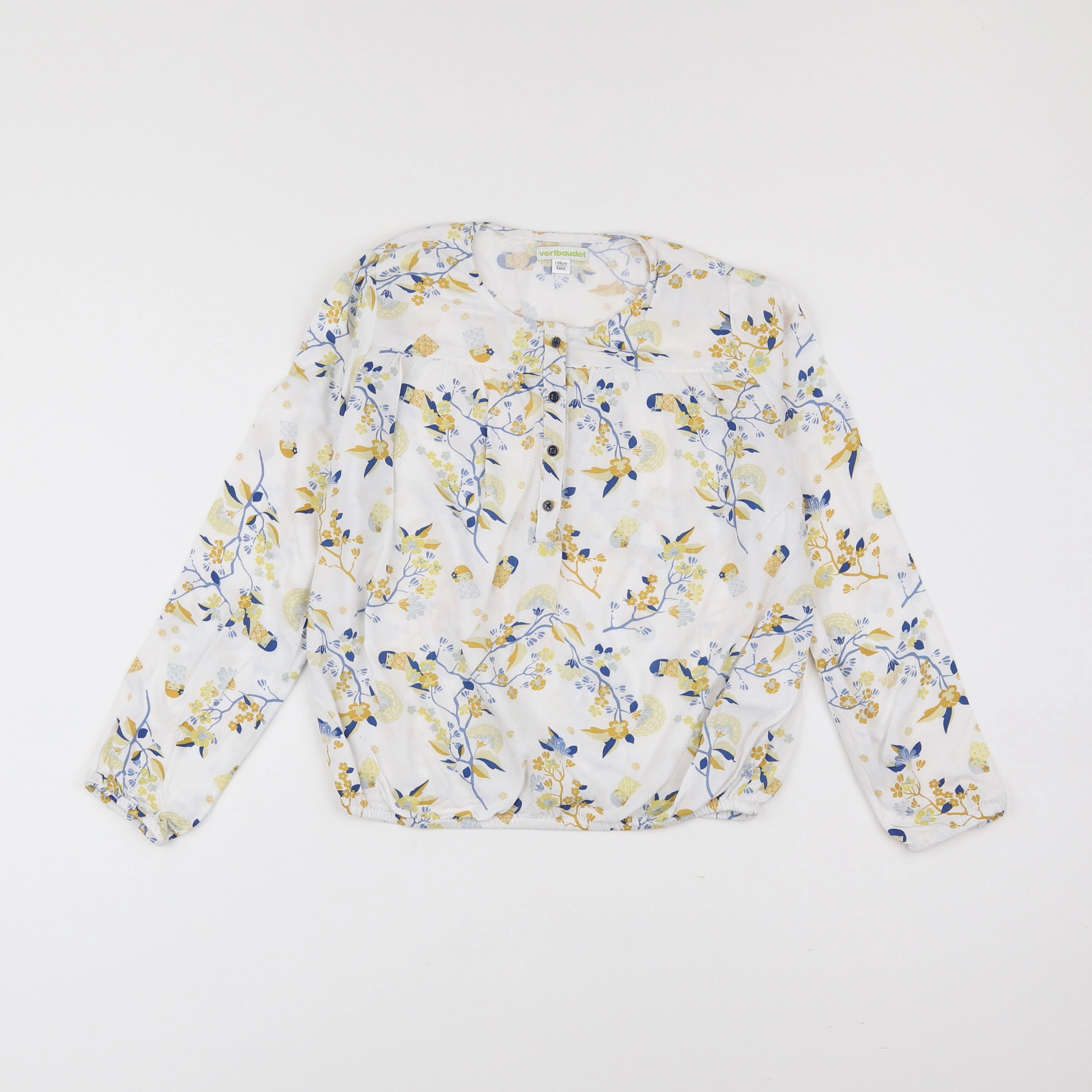 Vertbaudet - blouse jaune - 8 ans