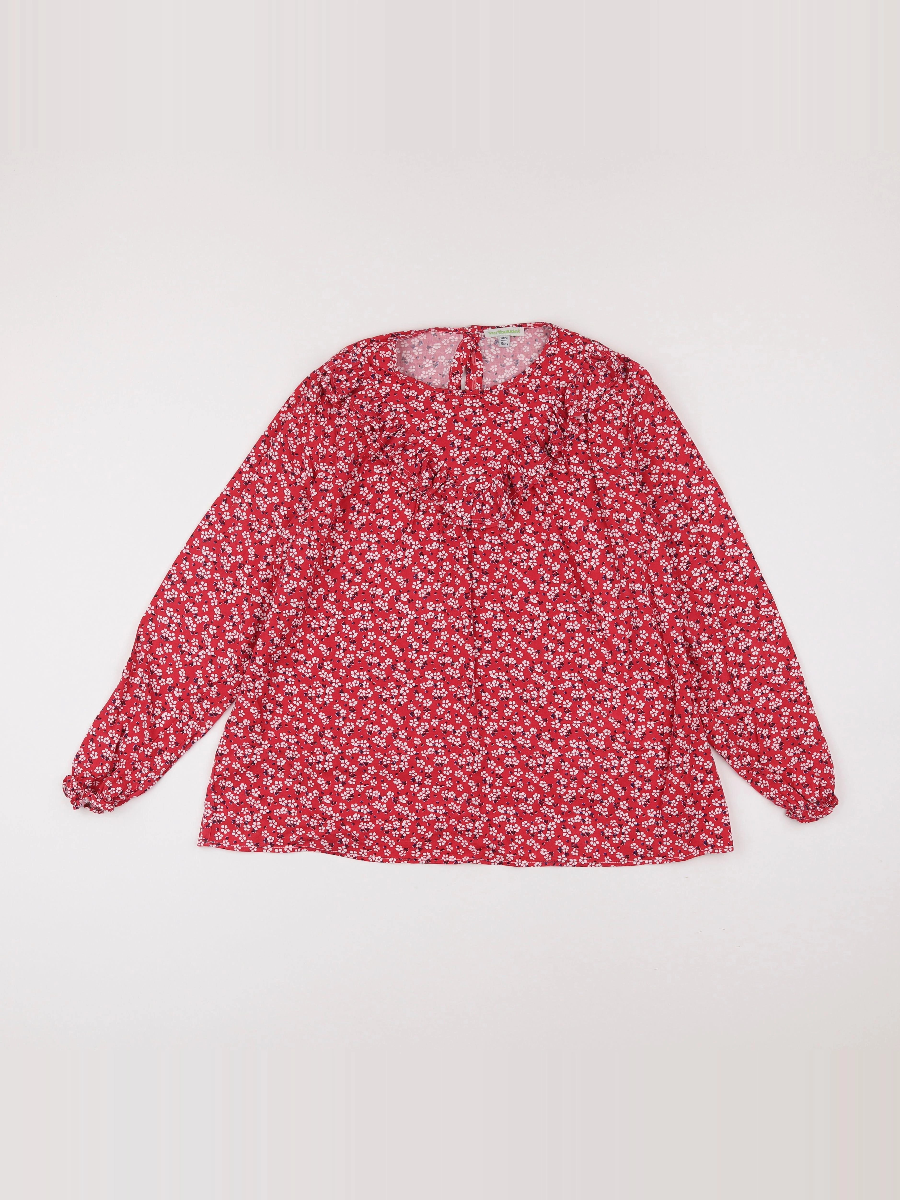 Vertbaudet - blouse rouge - 12 ans