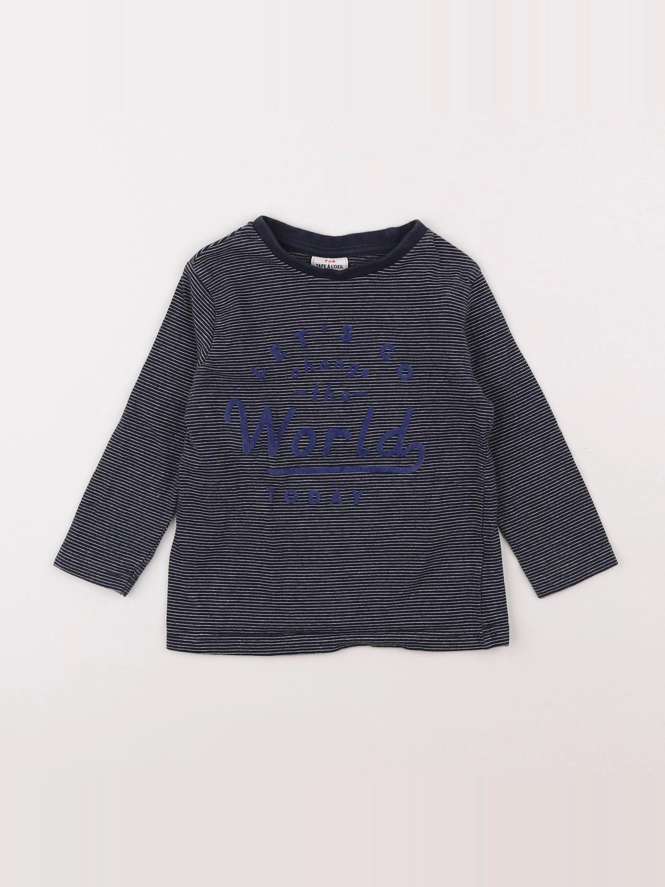 Tape à l'oeil - tee-shirt bleu - 2 ans