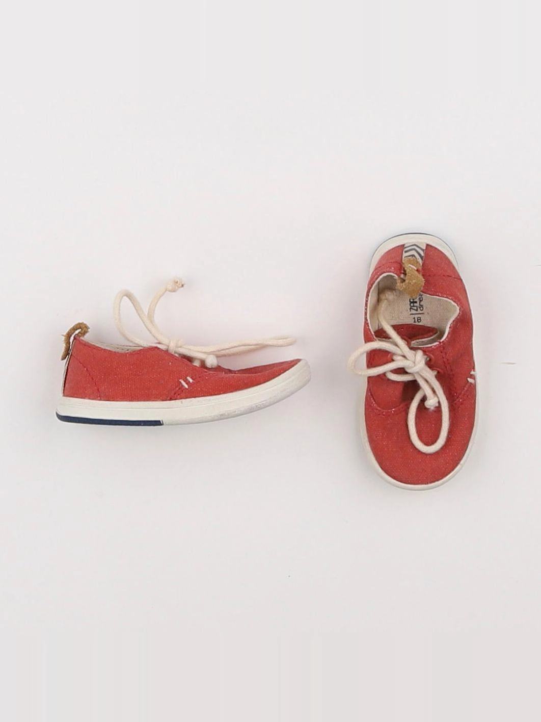 Zara - tennis à scratch/ lacets rouge - pointure 18
