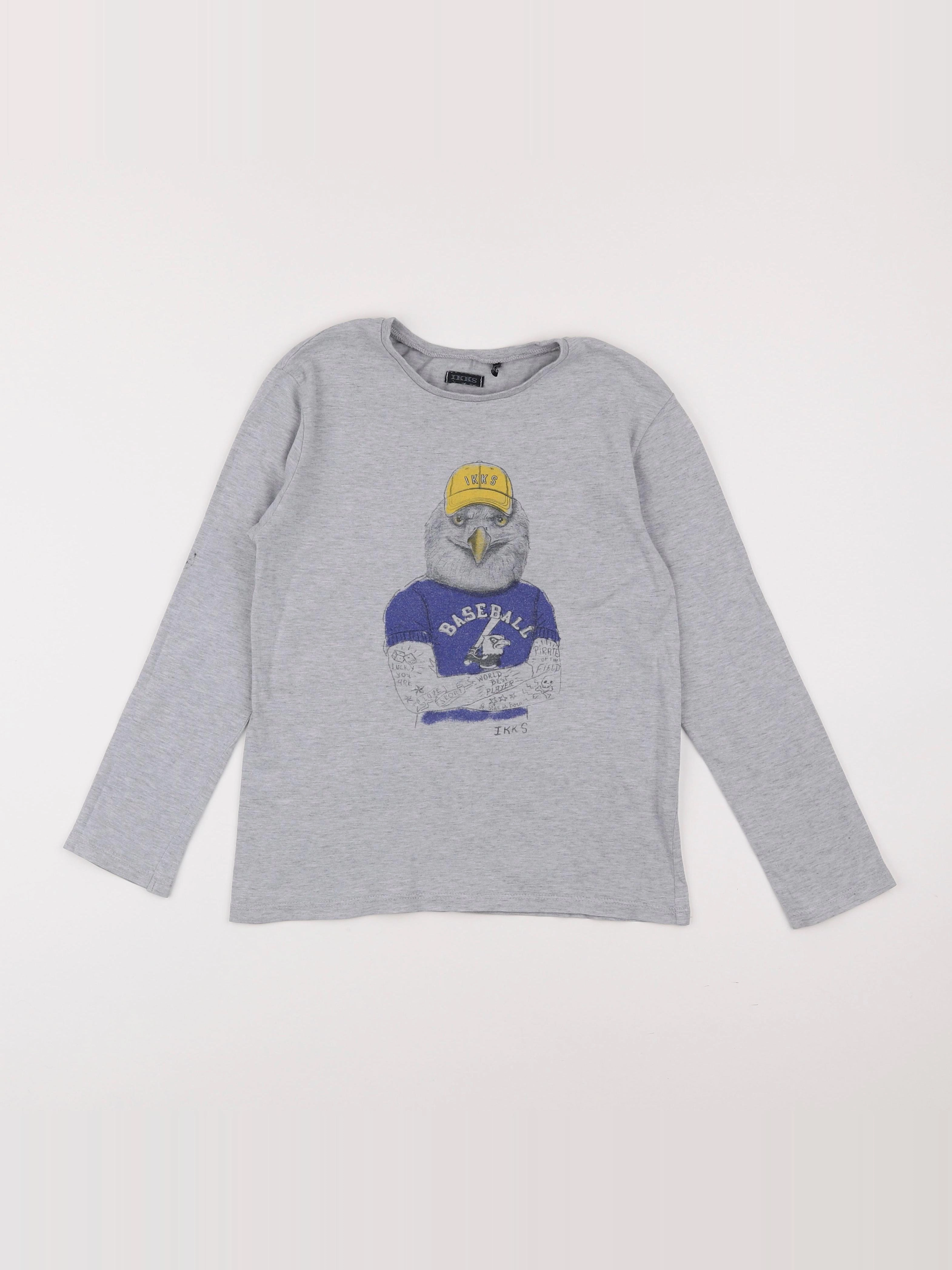 IKKS - tee-shirt gris - 8 ans